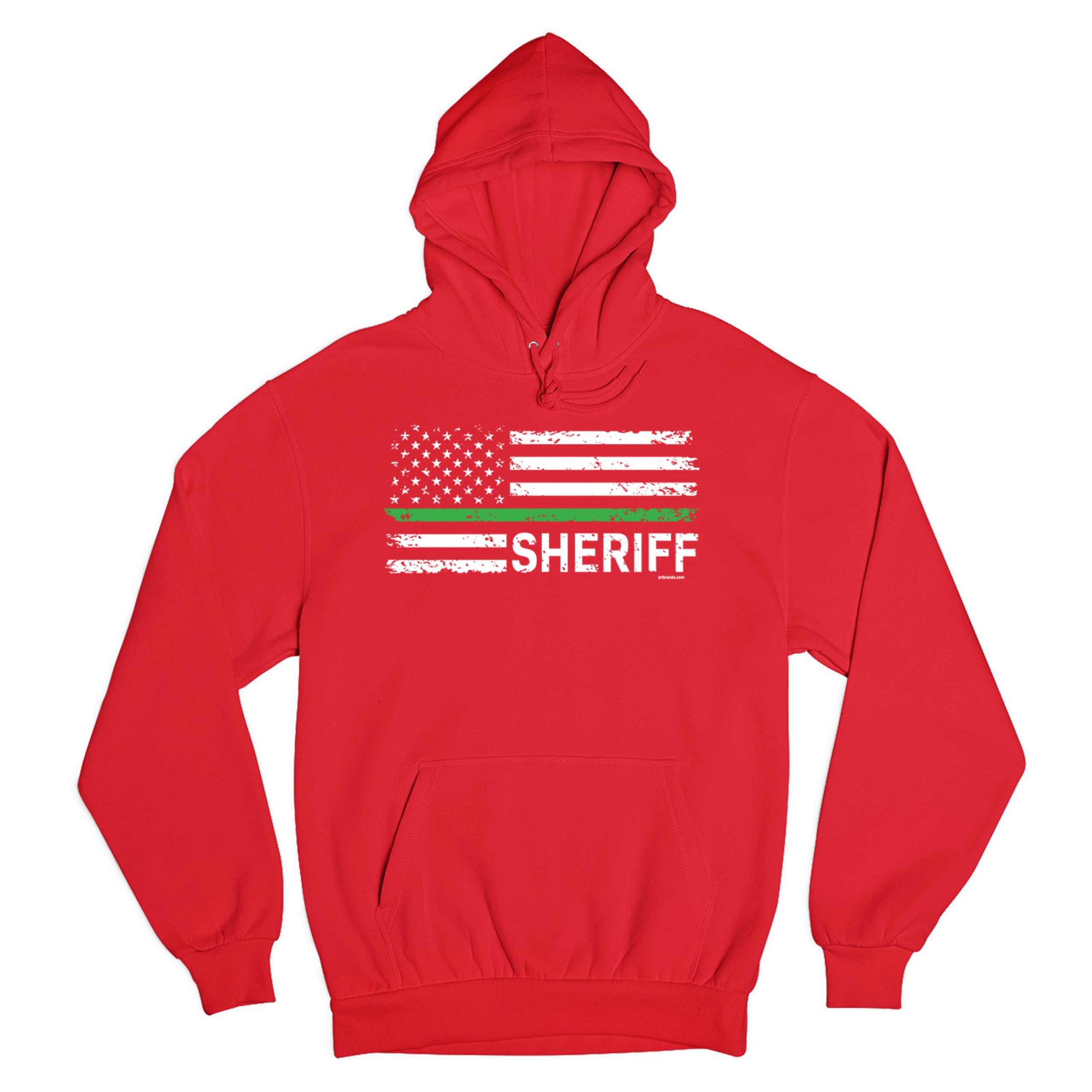 Sheriff Distressed American Flag Sweatshirt First Responders Patriotic Hoodie - Picture 22 of 36