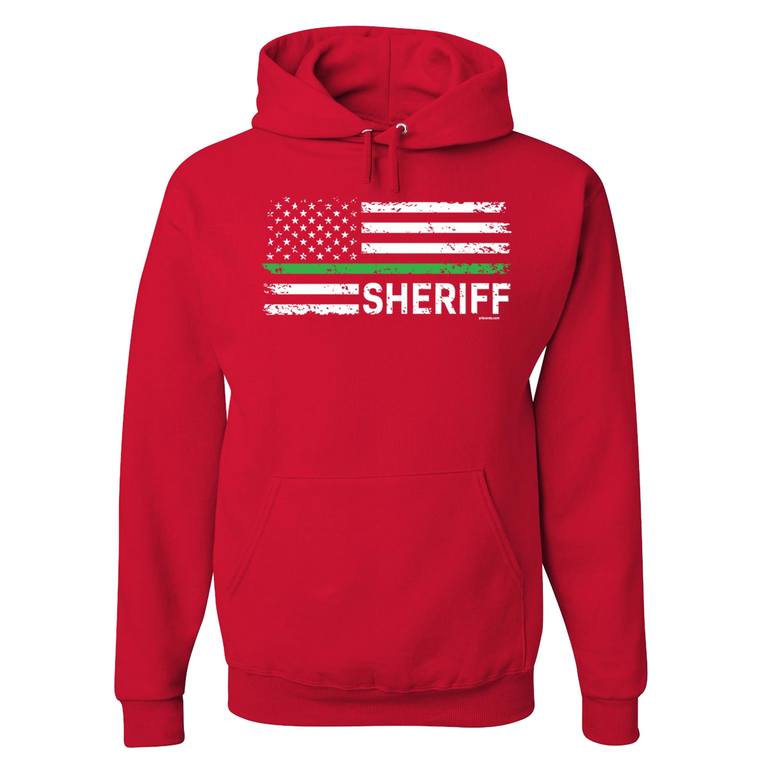 Sheriff Distressed American Flag Sweatshirt First Responders Patriotic Hoodie - Picture 23 of 36