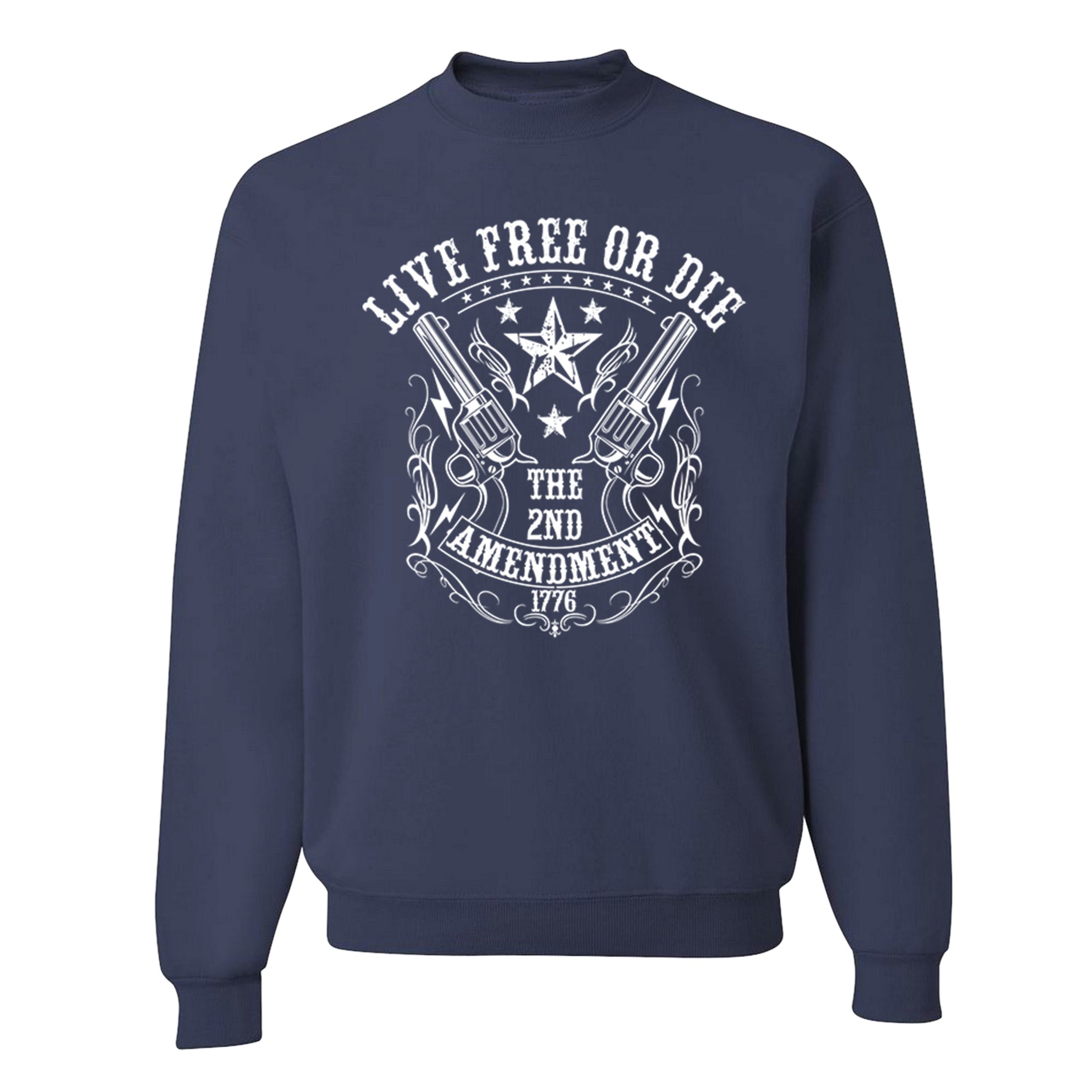 Live Free or Die Sweatshirt The 2nd Amendment 1776 Patriotic Gun Owner Crewneck - Picture 13 of 26