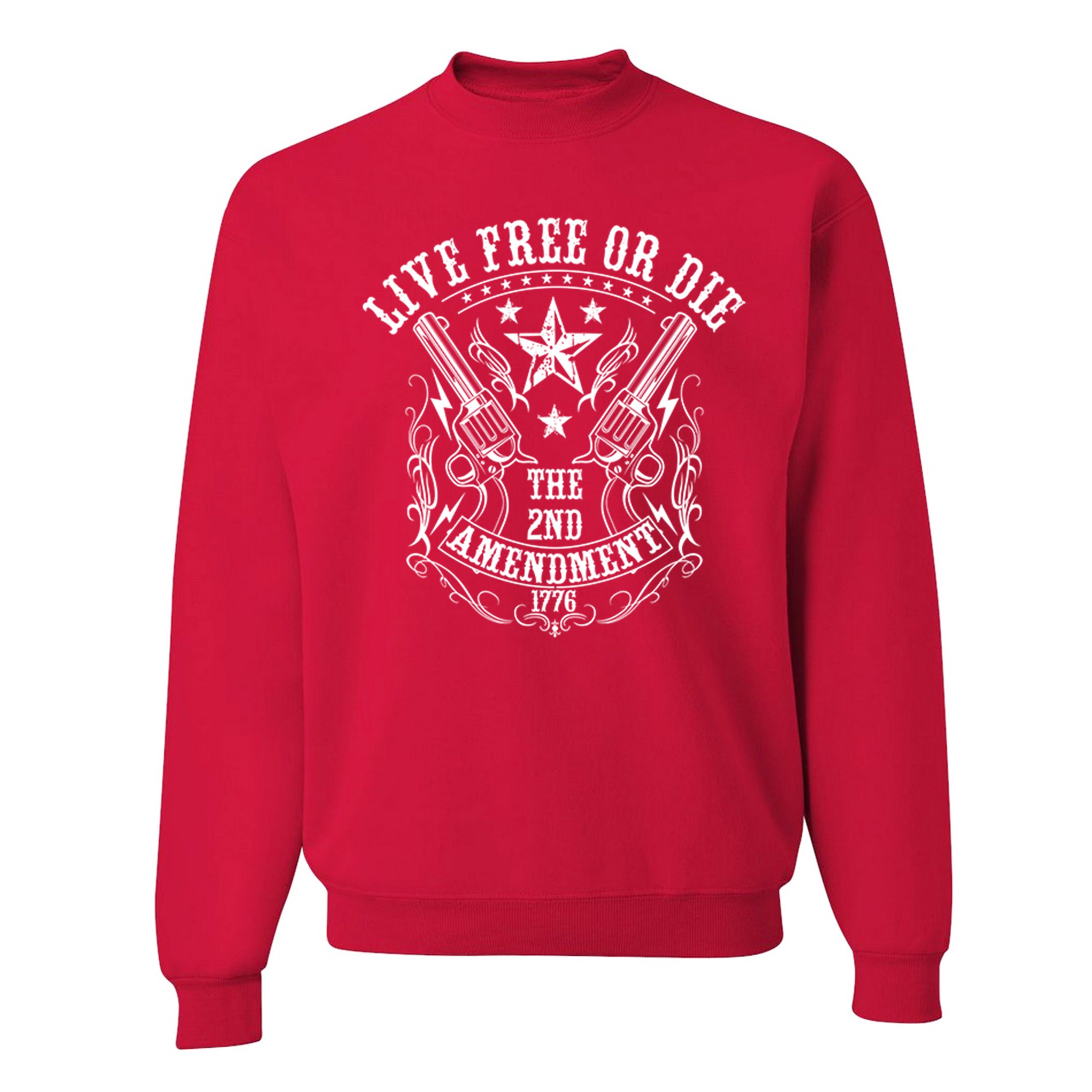 Live Free or Die Sweatshirt The 2nd Amendment 1776 Patriotic Gun Owner Crewneck - Picture 8 of 26