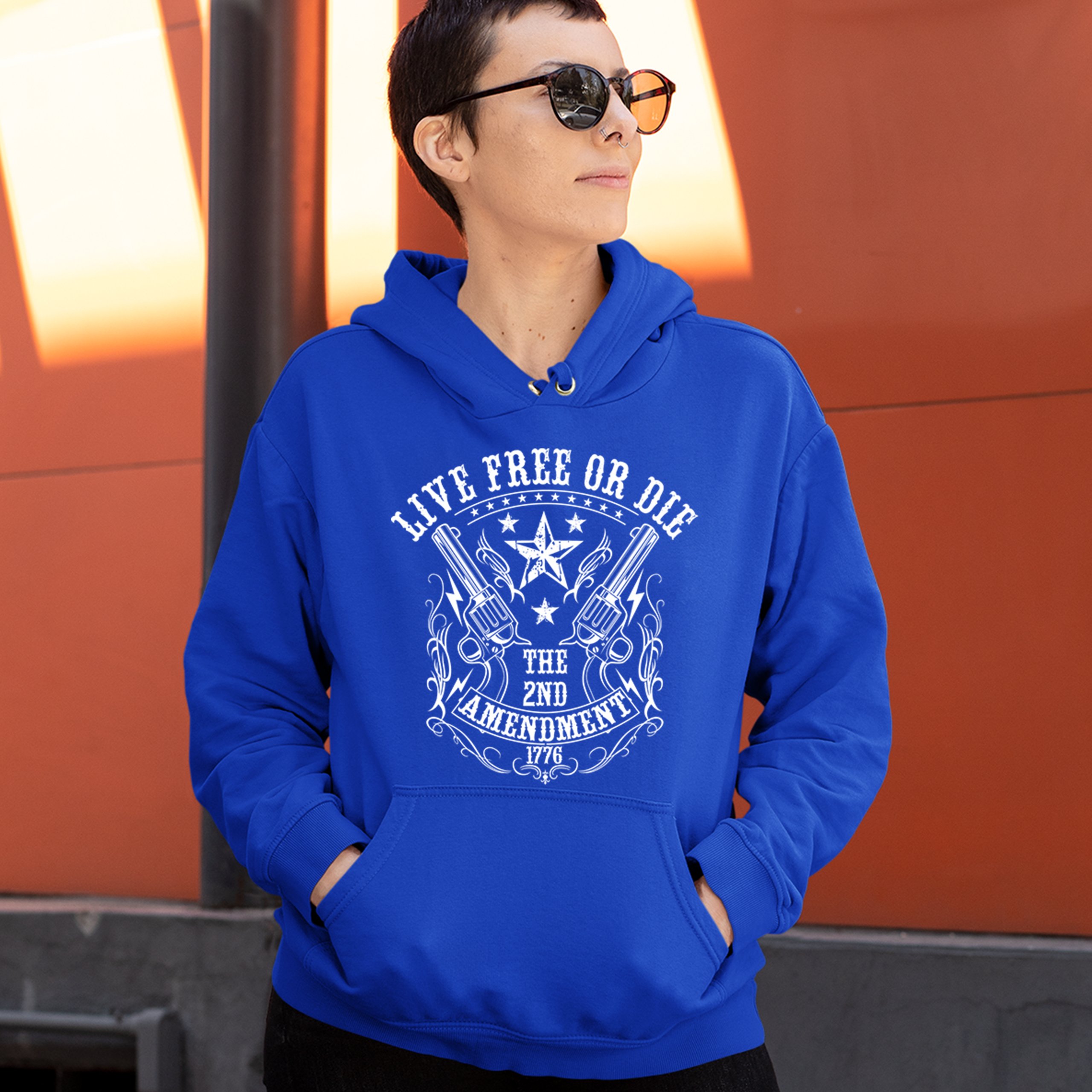 Live Free or Die Sweatshirt The 2nd Amendment 1776 Patriotic Gun Owner Hoodie - Picture 26 of 26