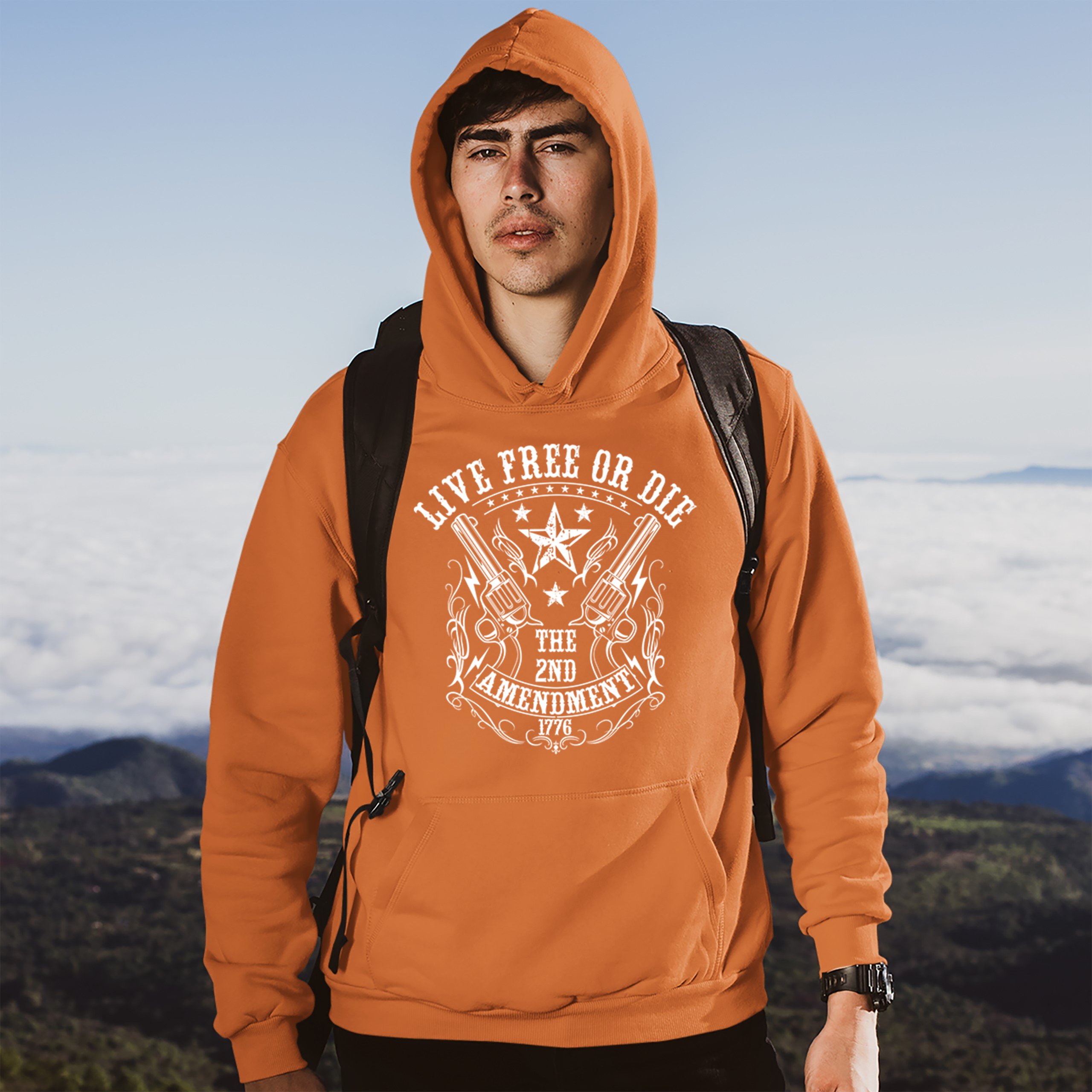 Live Free or Die Sweatshirt The 2nd Amendment 1776 Patriotic Gun Owner Hoodie - Picture 10 of 26