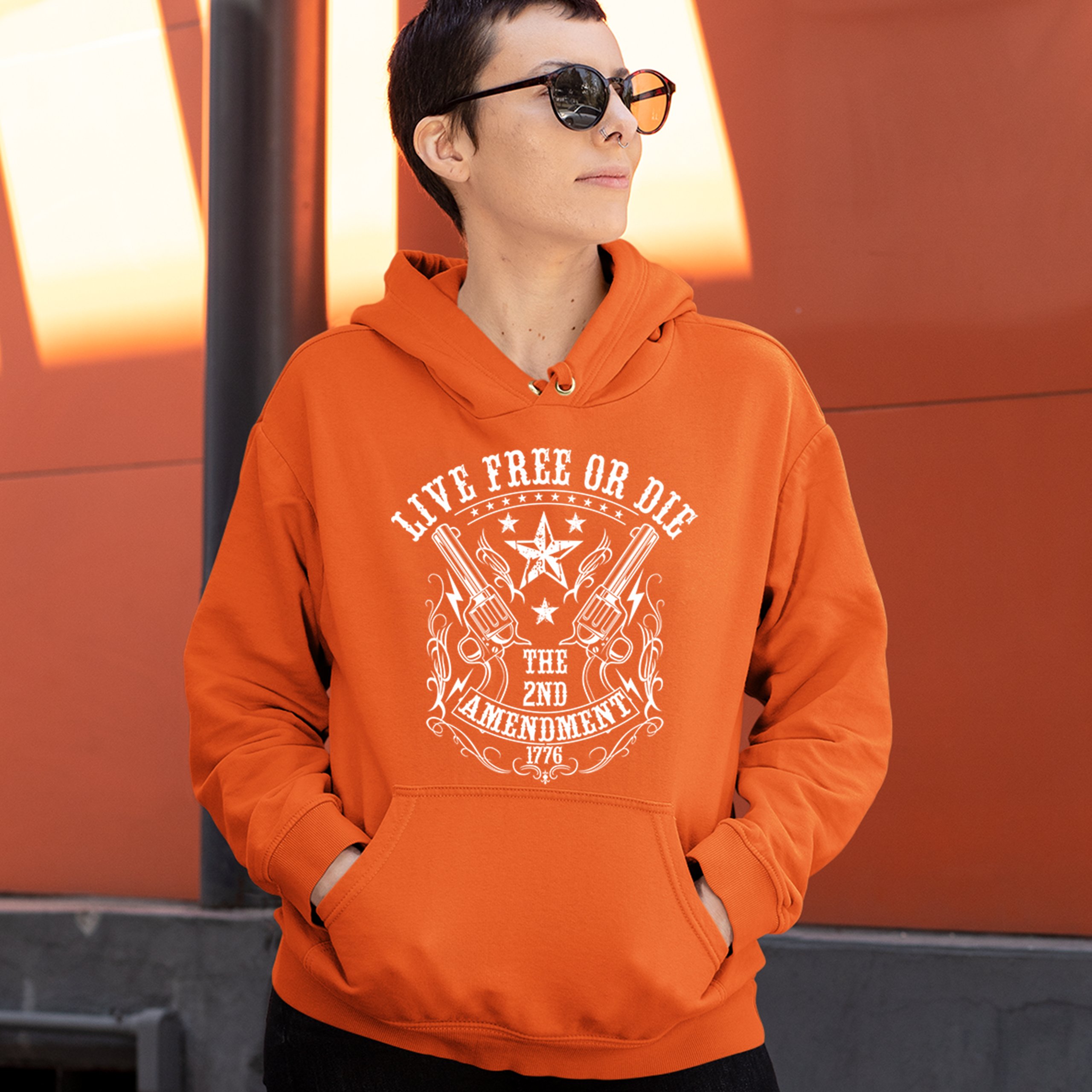 Live Free or Die Sweatshirt The 2nd Amendment 1776 Patriotic Gun Owner Hoodie - Picture 11 of 26