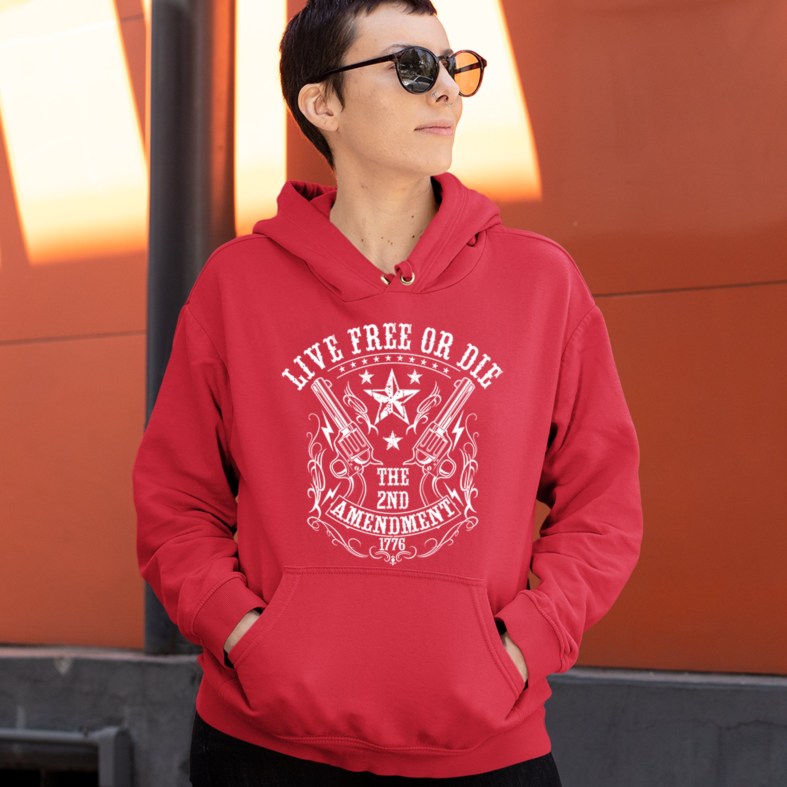 Live Free or Die Sweatshirt The 2nd Amendment 1776 Patriotic Gun Owner Hoodie - Picture 21 of 26