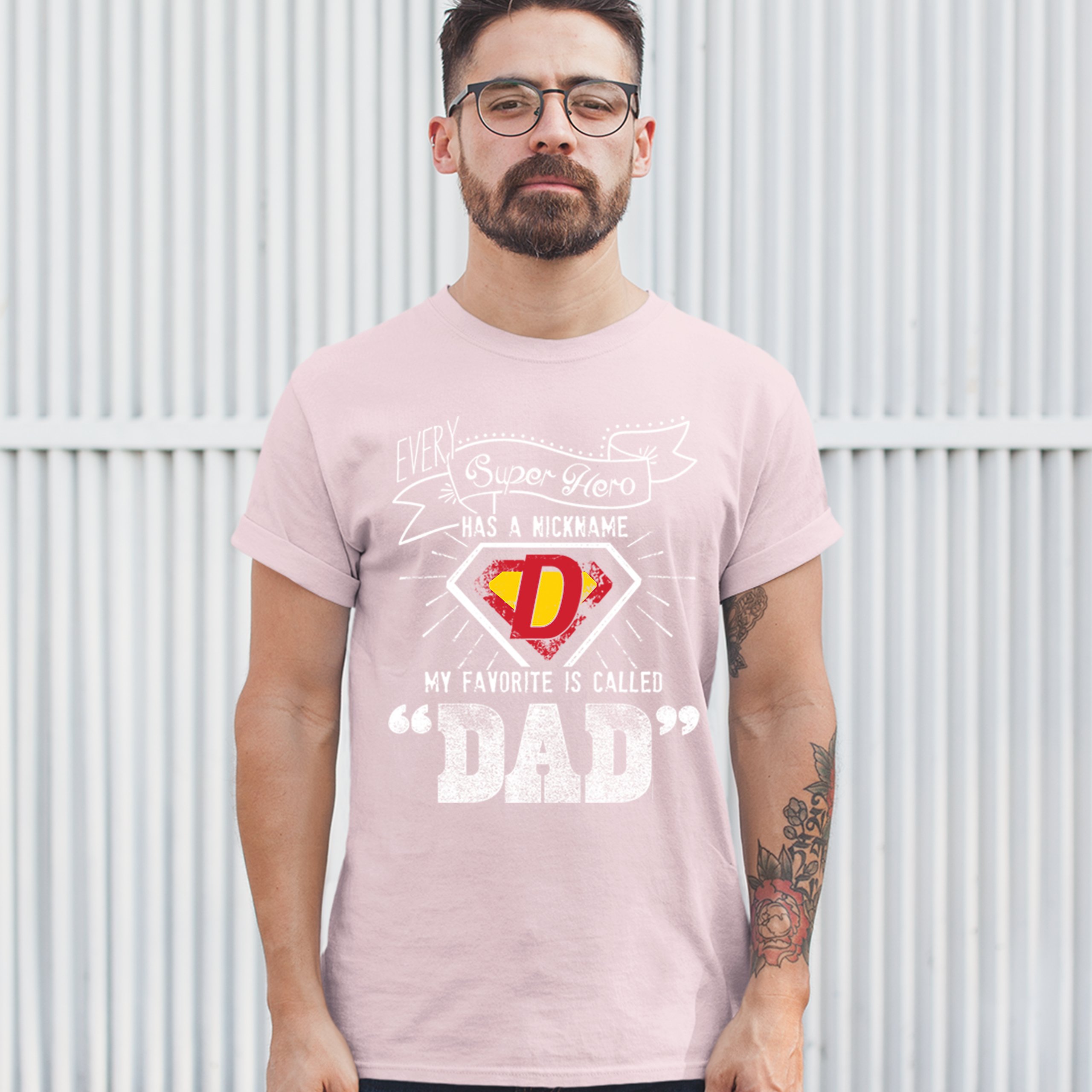 Every Super Hero Has a Nickname T-shirt Best Dad Ever Father's Day Men's Tee - Picture 41 of 53
