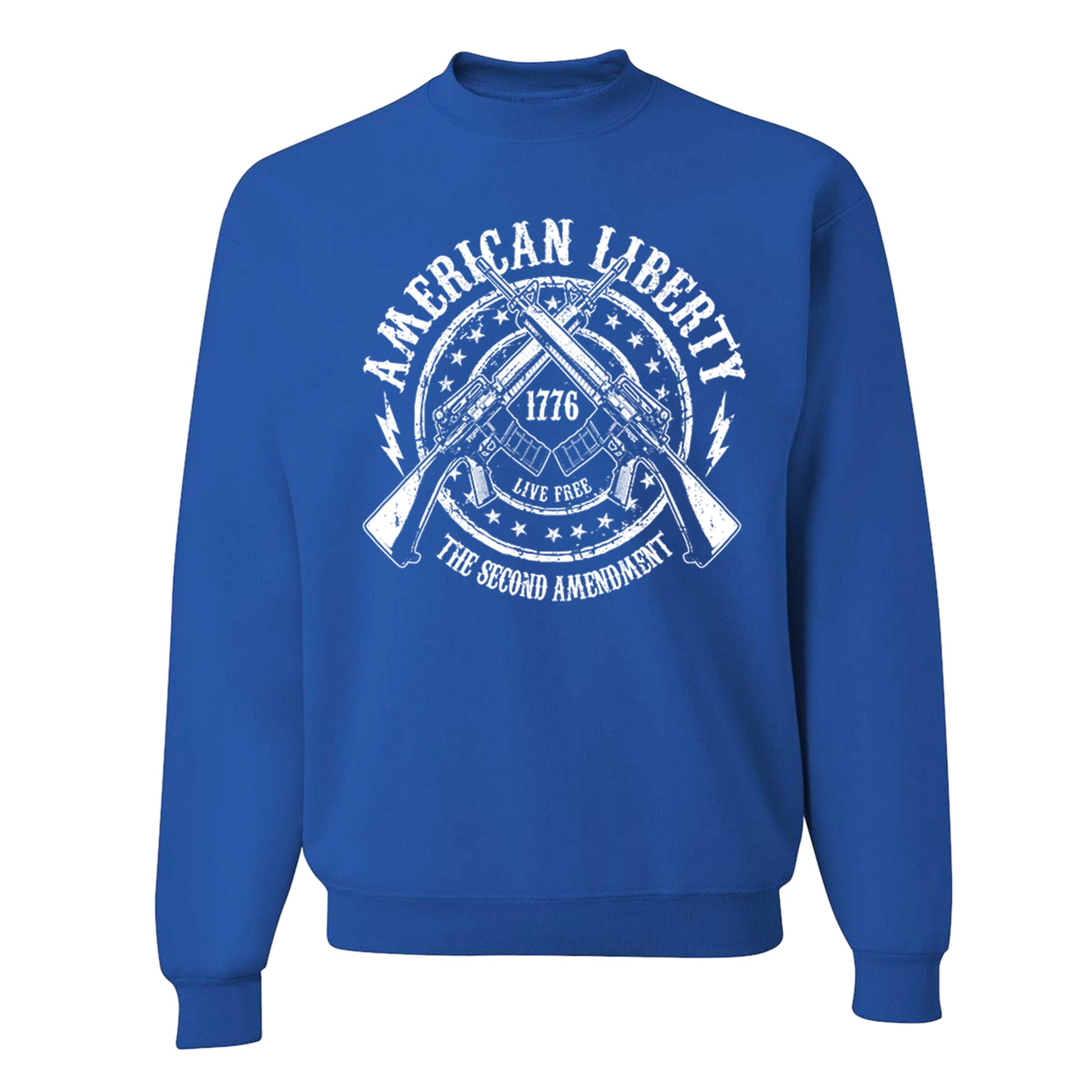 American Liberty Live Free Sweatshirt The 2nd Amendment 1776 AR-15 Crewneck - Picture 23 of 26