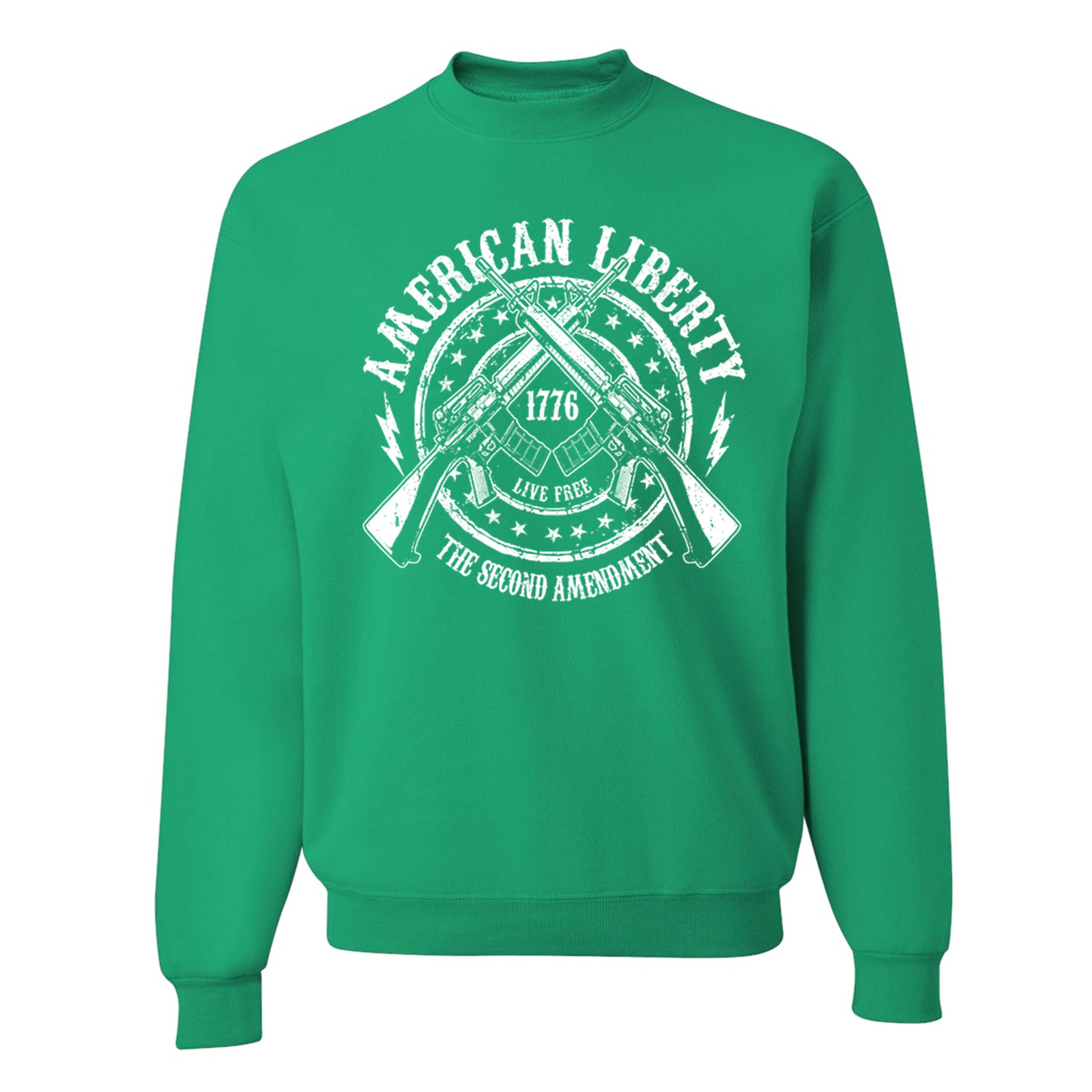 American Liberty Live Free Sweatshirt The 2nd Amendment 1776 AR-15 Crewneck - Picture 18 of 26