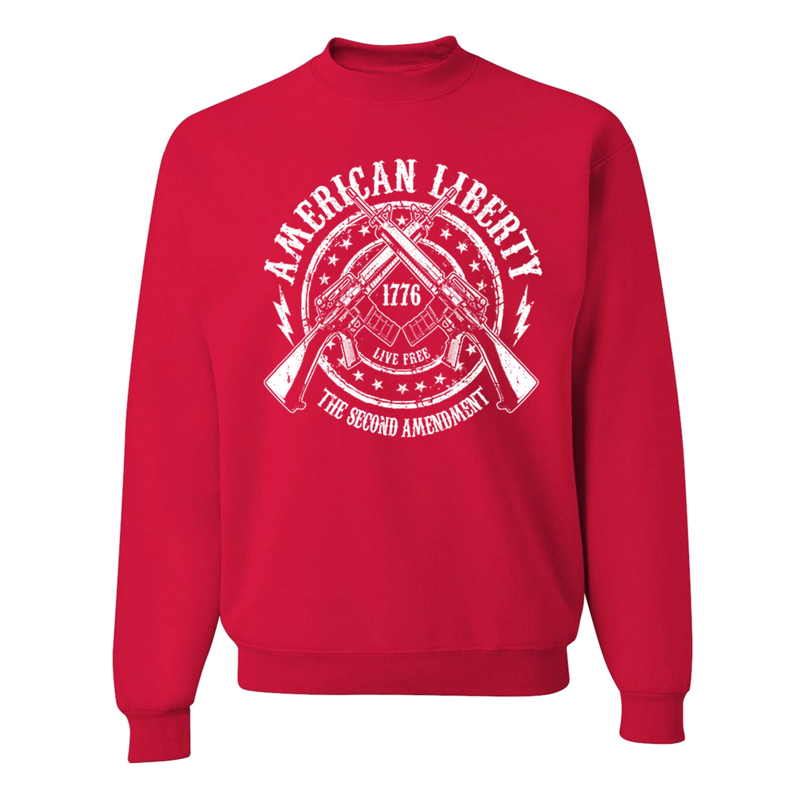 American Liberty Live Free Sweatshirt The 2nd Amendment 1776 AR-15 Crewneck - Picture 8 of 26