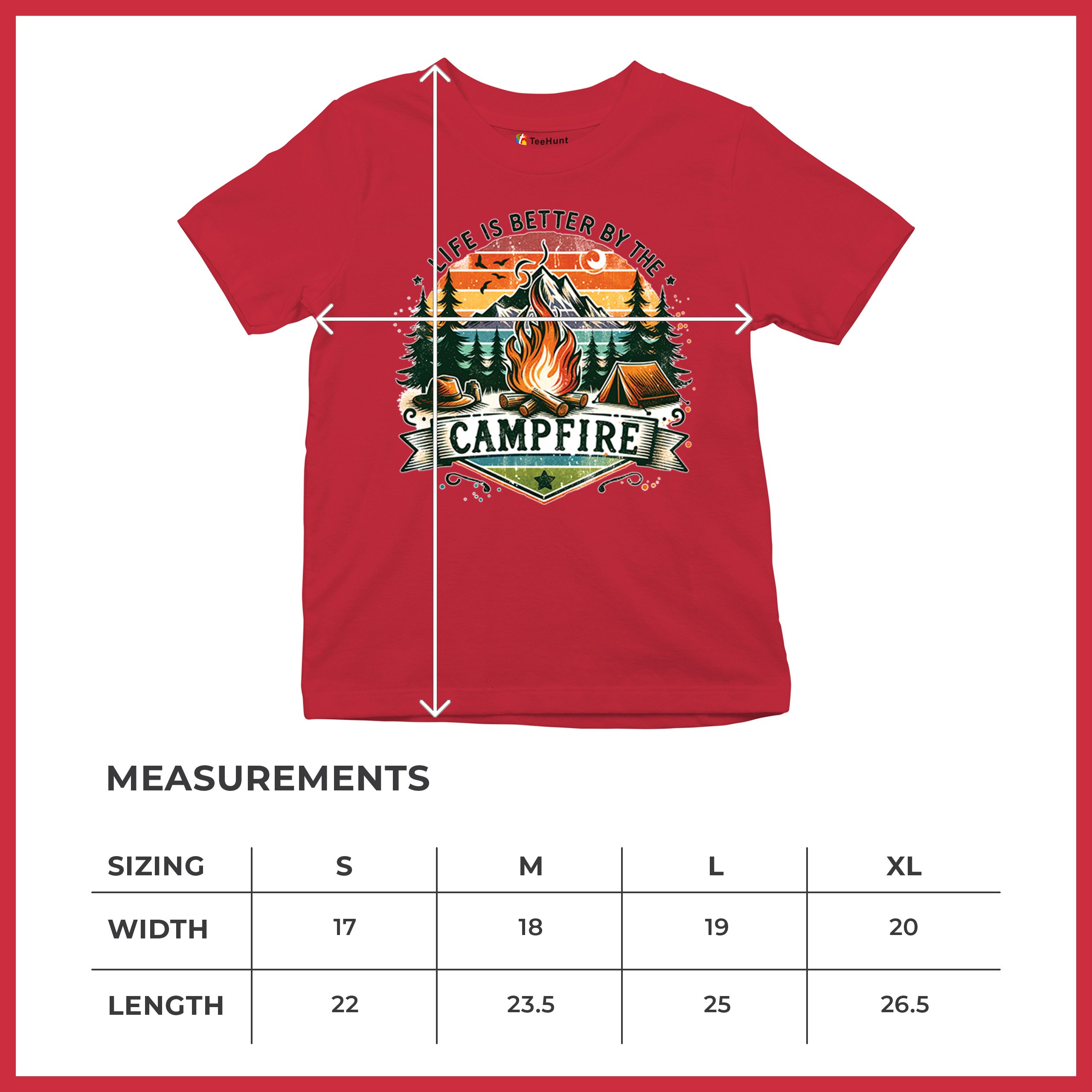 Life is Better by the Campfire Youth T-shirt Hiking Camping Outdoors Kids - Picture 29 of 50