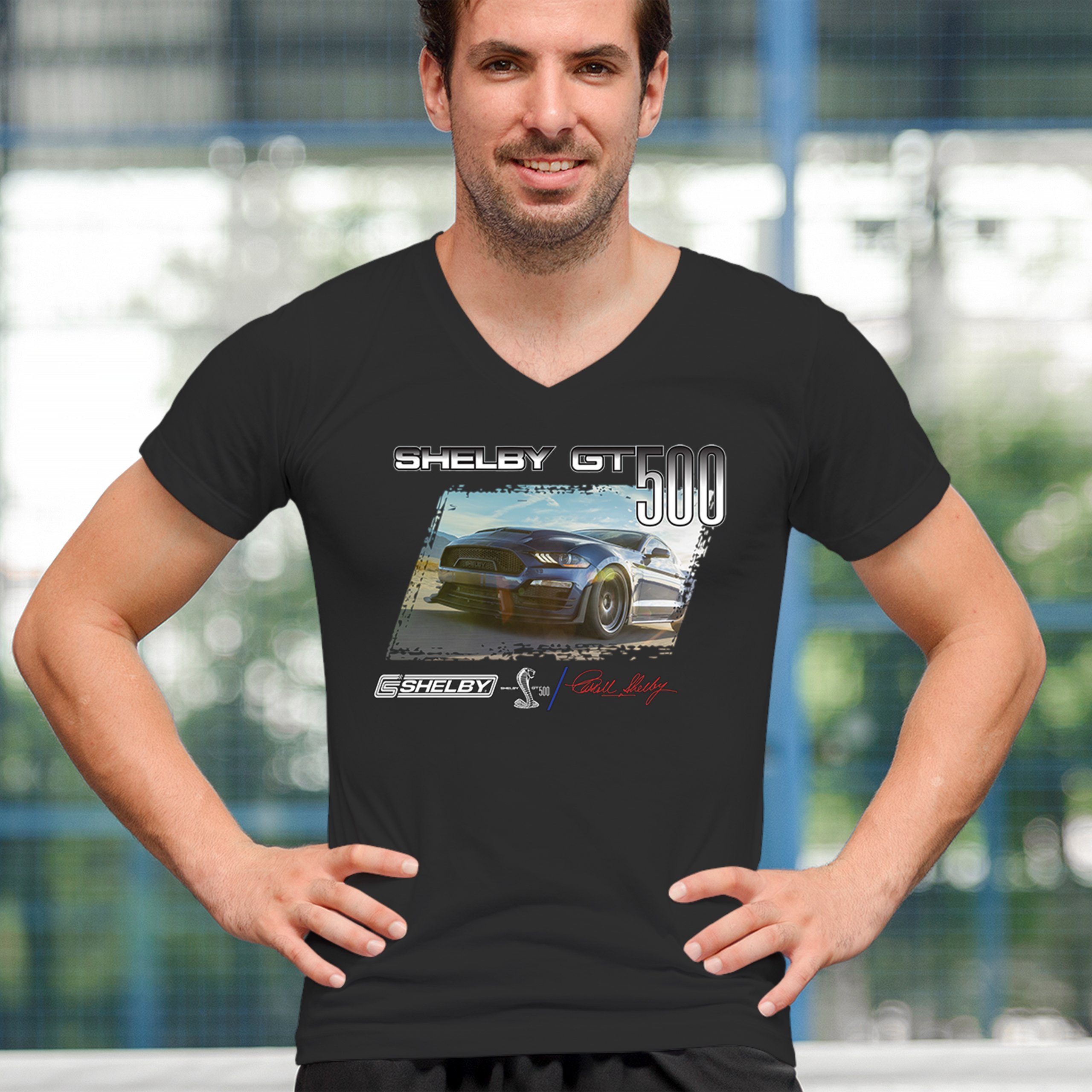 ALTRA T shirt 2022 Shelby GT500 collo a V Mustang Racing Cobra GT alimentata da Ford Maglietta