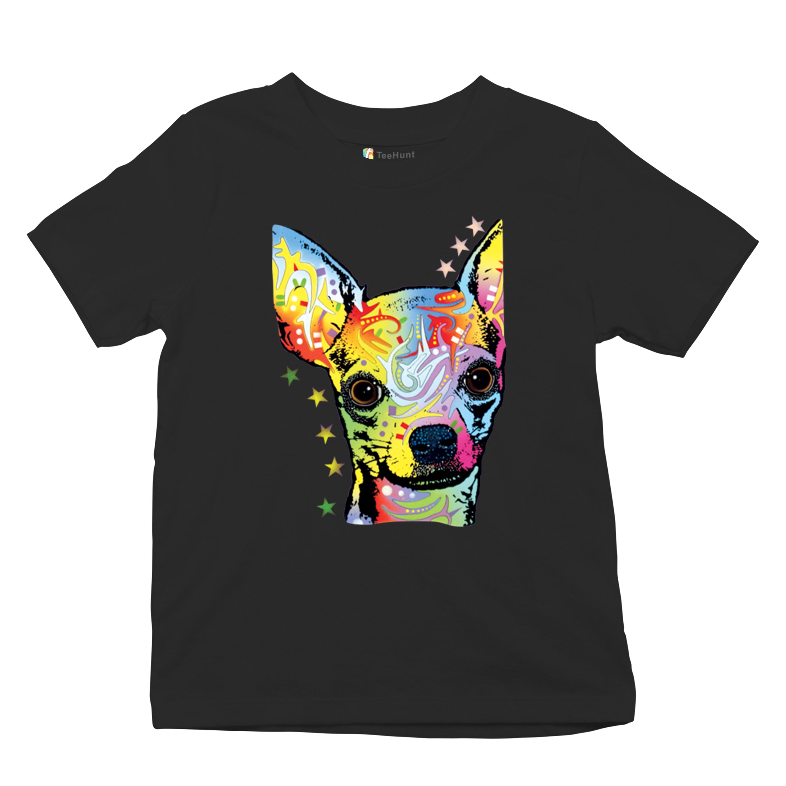 Dean Russo Cute Chihuahua Youth T-shirt Neon Colorful Small Dog Pet Kids - Picture 6 of 50