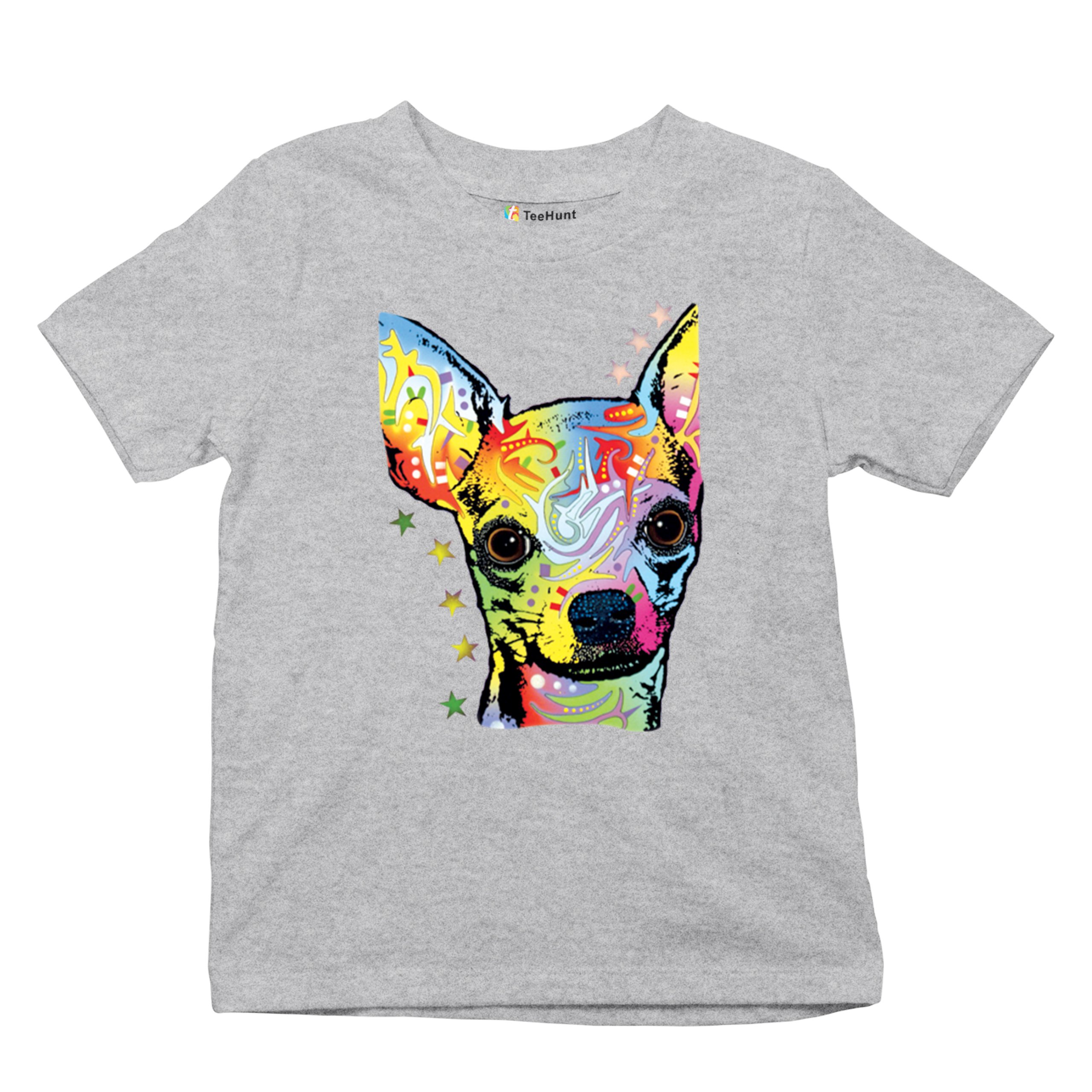Dean Russo Cute Chihuahua Youth T-shirt Neon Colorful Small Dog Pet Kids - Picture 13 of 50
