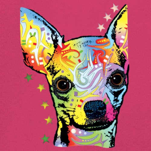Dean Russo Cute Chihuahua Youth T-shirt Neon Colorful Small Dog Pet Kids - Picture 46 of 50