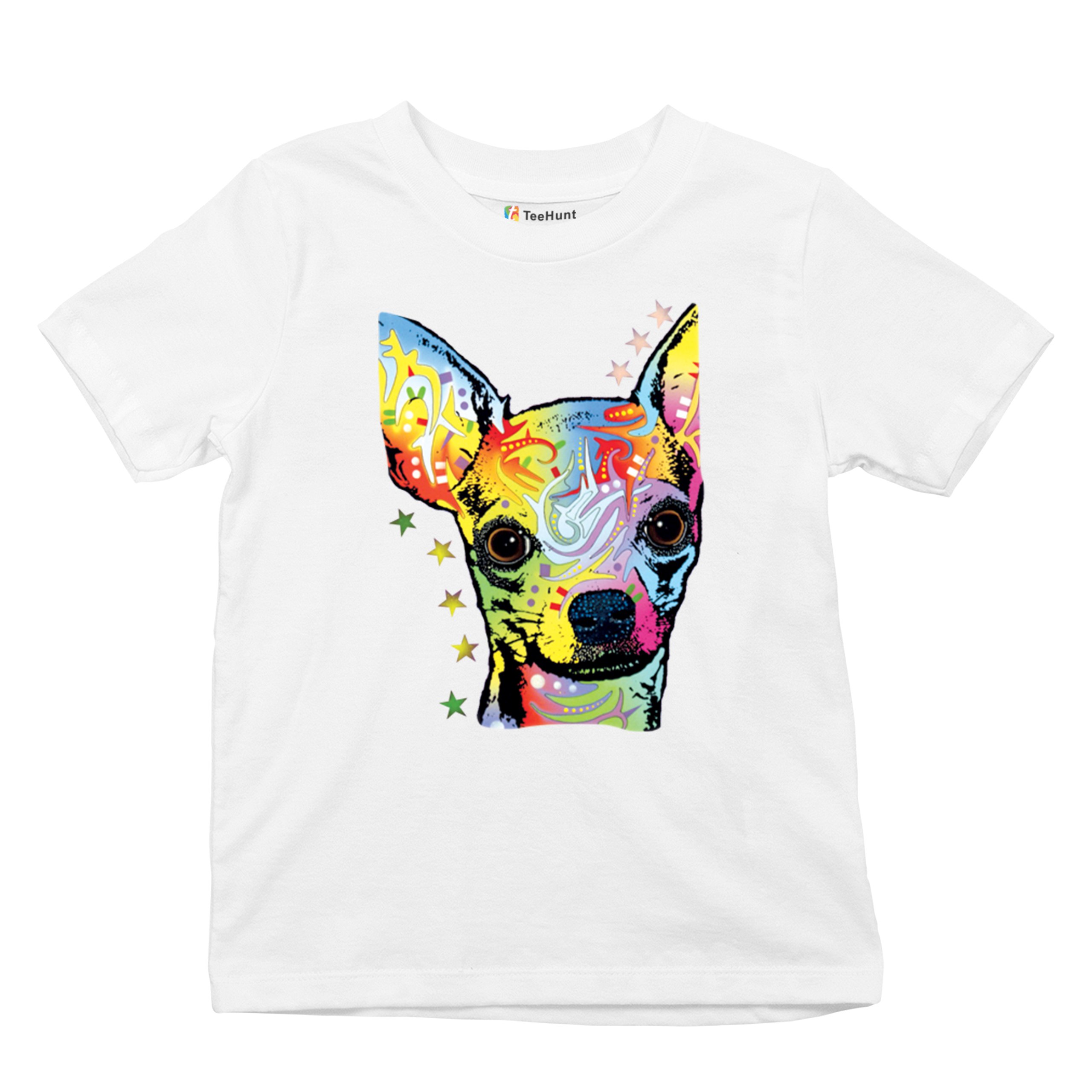 Dean Russo Cute Chihuahua Youth T-shirt Neon Colorful Small Dog Pet Kids - Picture 27 of 50