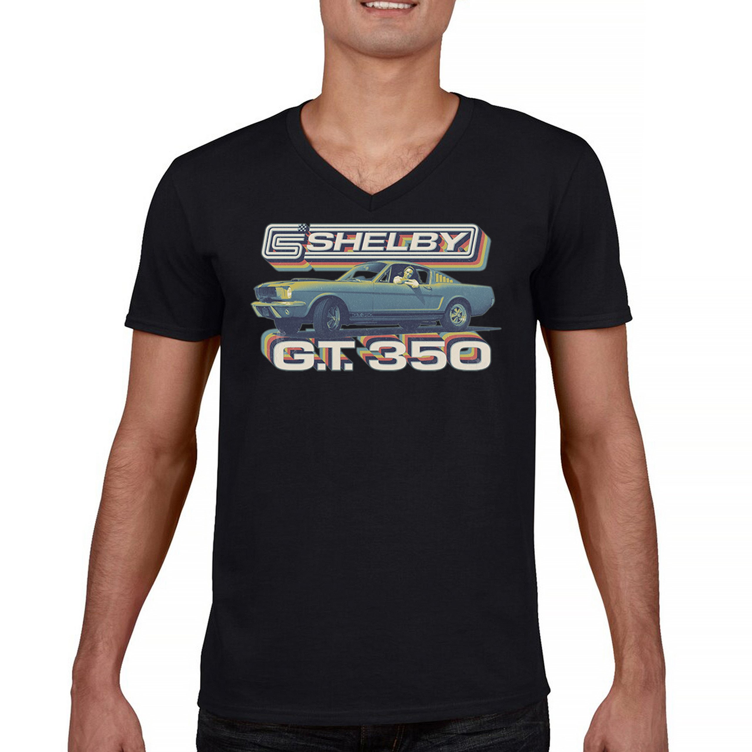 ALTRA T shirt vintage 1965 Shelby GT350 collo a V Mustang Cobra GT powered by Ford T shirt