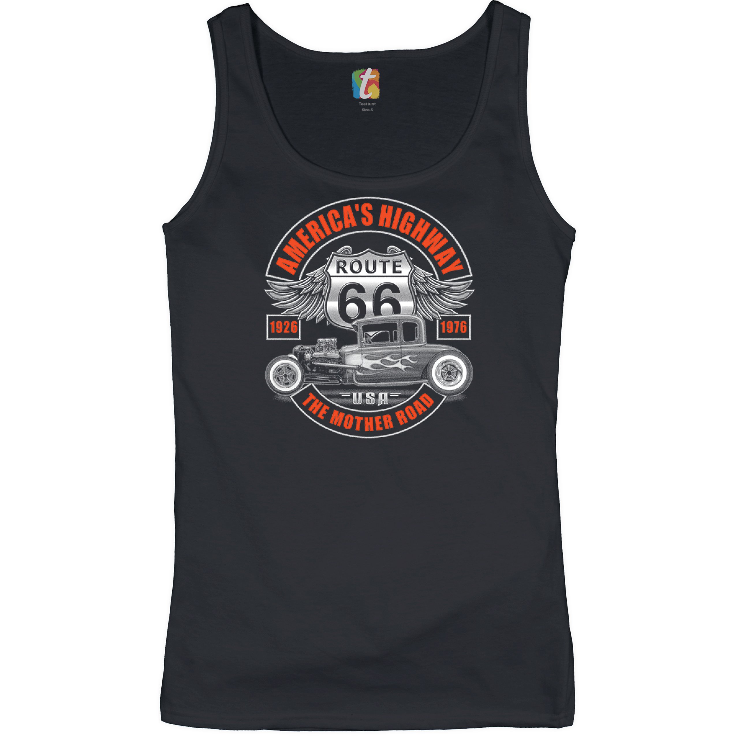 America’s Highway Women’s Tank Top Route 66 The Mother Road Hot Rod