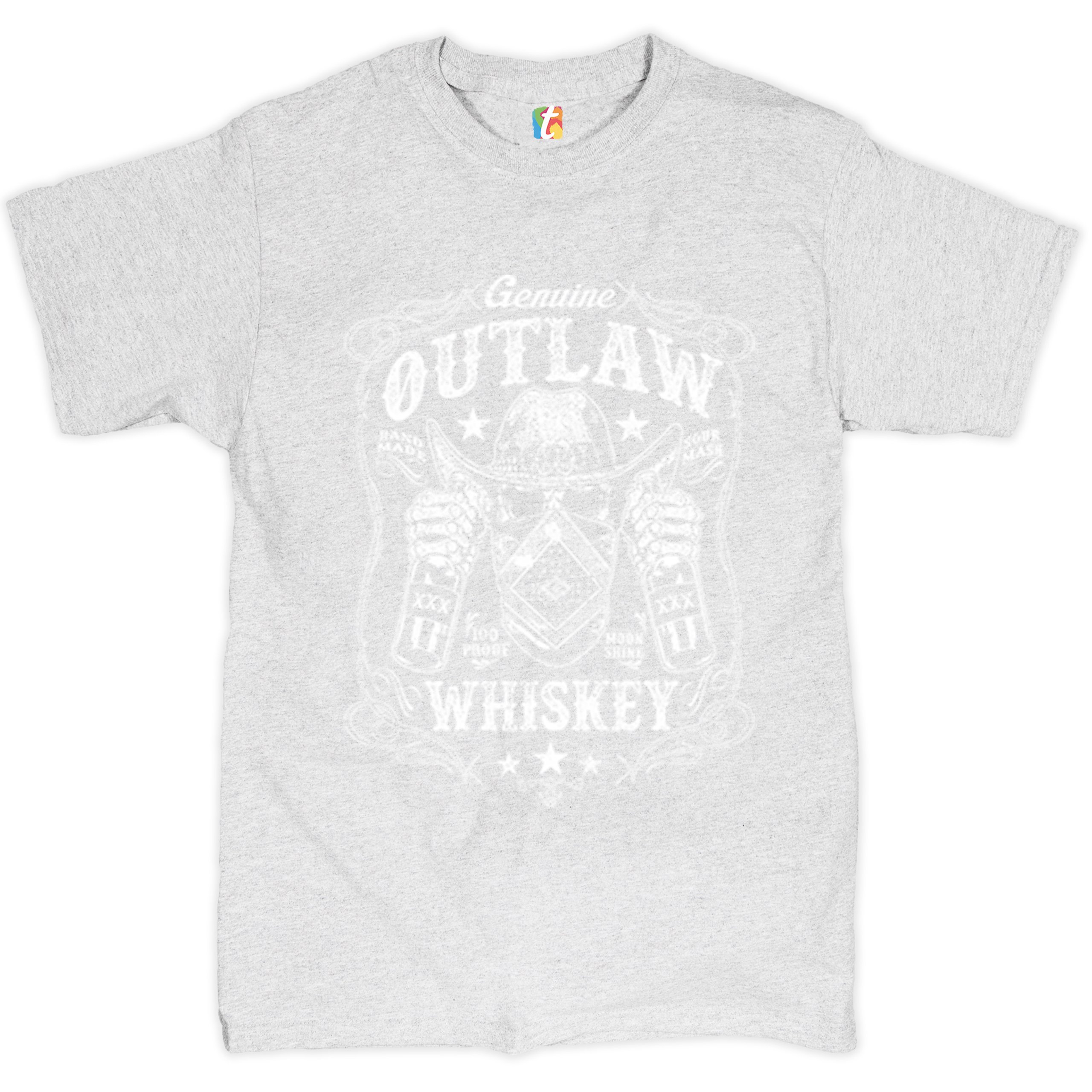 Genuine Outlaw Whiskey T-shirt XXX Sour Mash Moonshine Drinking Men's Tee - 第 30/57 張圖片