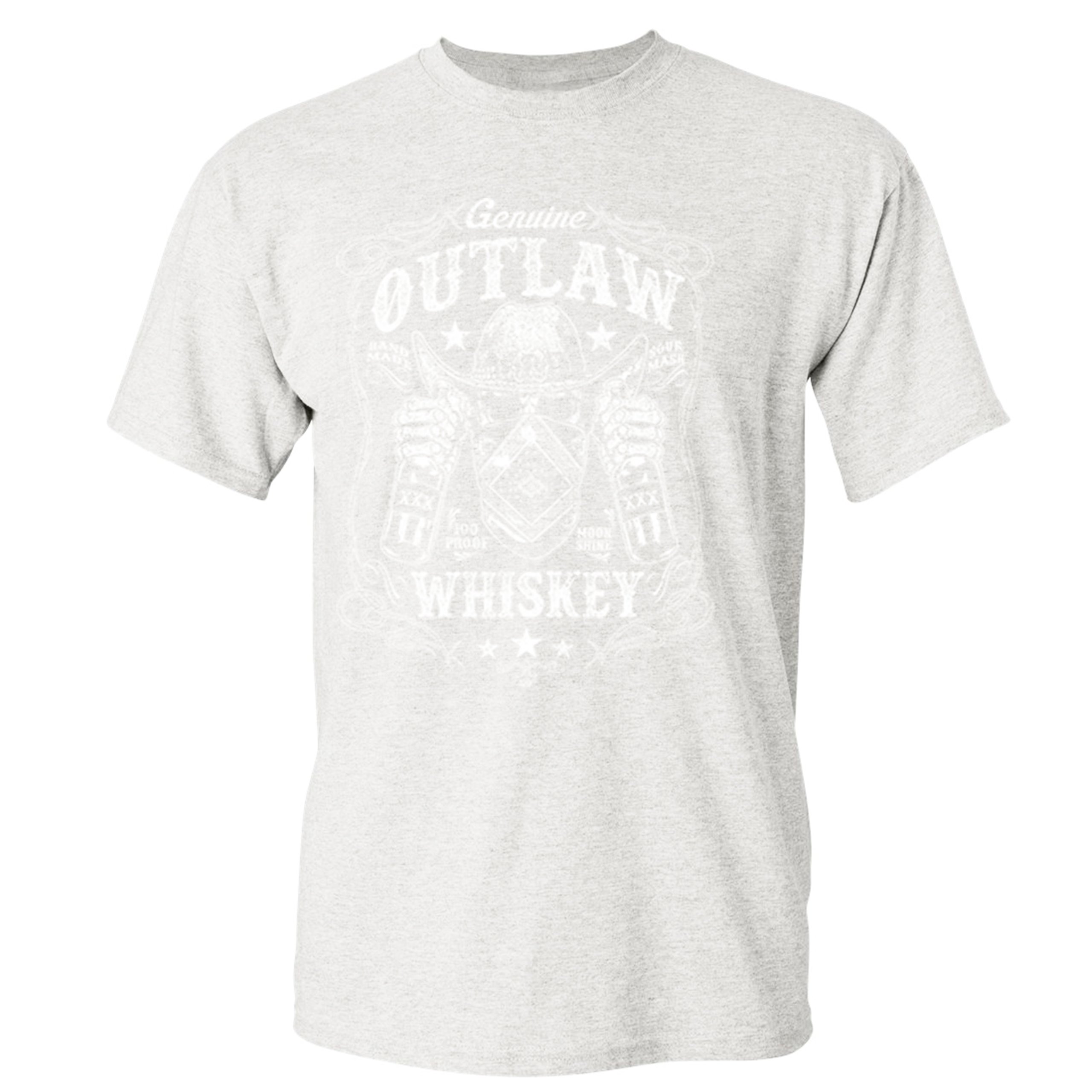 Genuine Outlaw Whiskey T-shirt XXX Sour Mash Moonshine Drinking Men's Tee - 第 31/57 張圖片