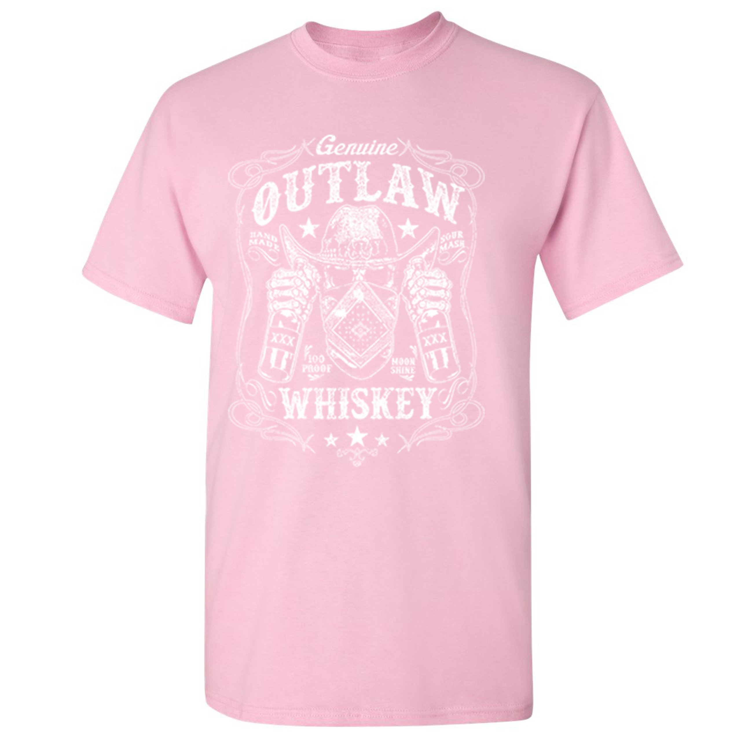 Genuine Outlaw Whiskey T-shirt XXX Sour Mash Moonshine Drinking Men's Tee - 第 43/57 張圖片