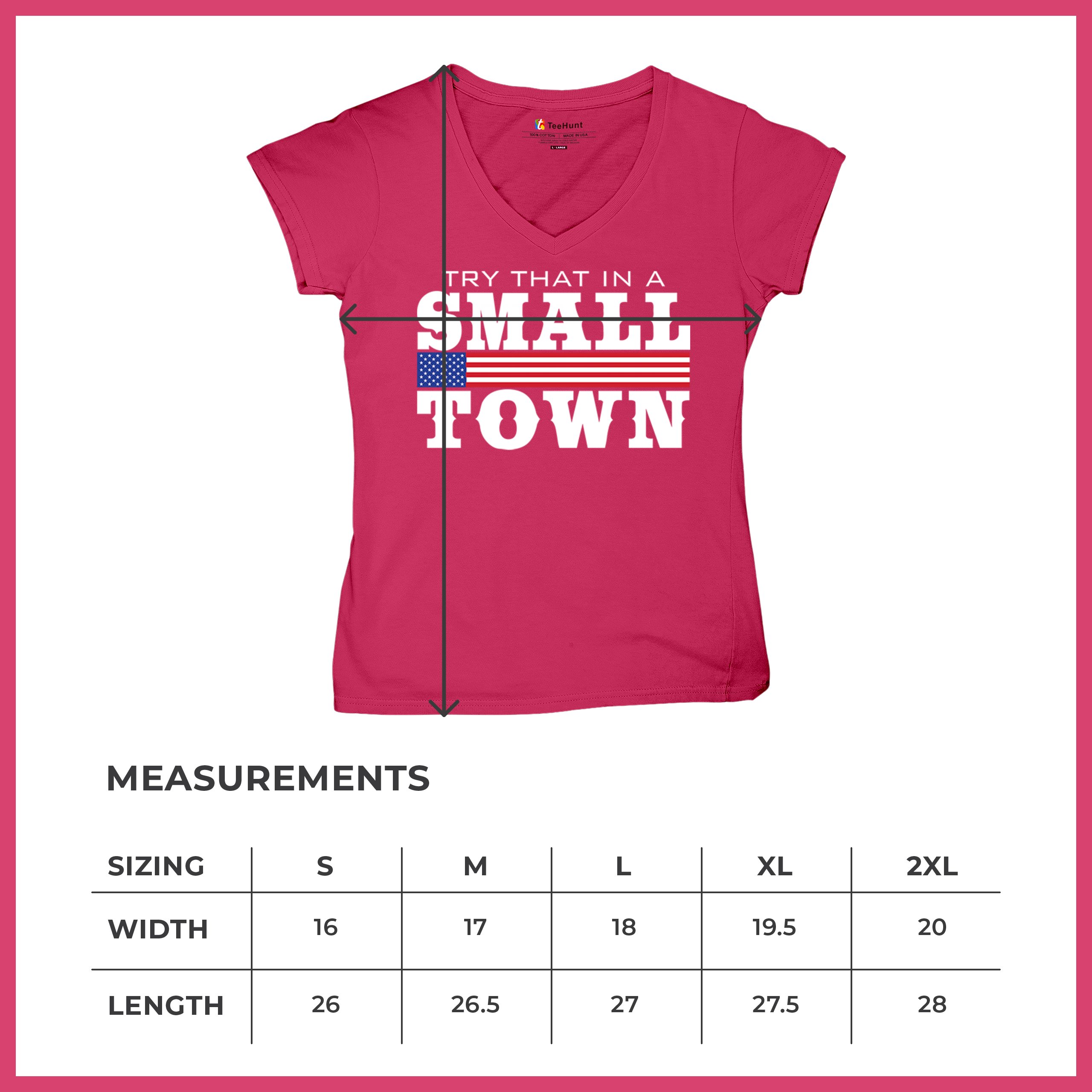 Try That In A Small Town Women's V-Neck T-shirt Patriotic Country Music Tee - Picture 43 of 50