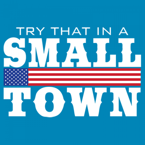 Try That In A Small Town Women's V-Neck T-shirt Patriotic Country Music Tee - Picture 46 of 50
