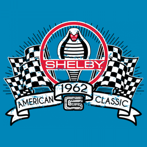 1962 Shelby Classic Women's V-Neck T-shirt Mustang Cobra Powered by Ford Tee