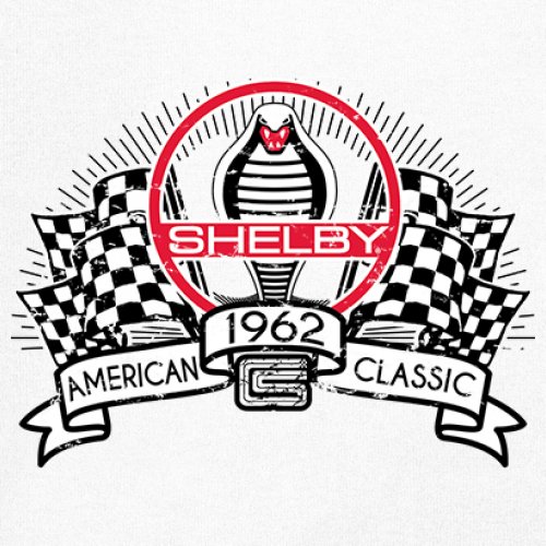 1962 Shelby Classic Women's V-Neck T-shirt Mustang Cobra Powered by Ford Tee