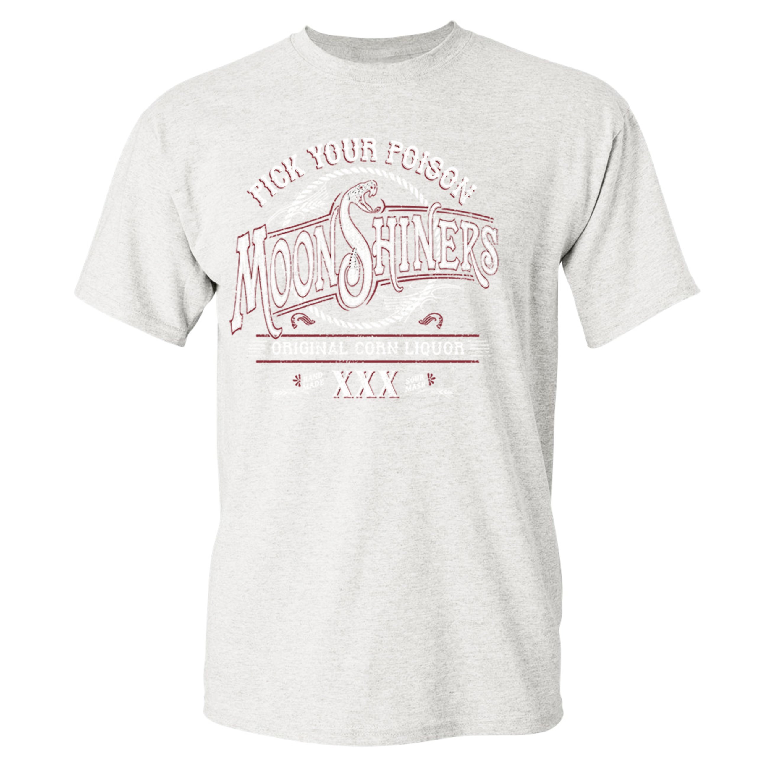 Pick Your Poison Moonshiners T-shirt Original Corn Liquor XXX Men's Tee - Picture 39 of 65