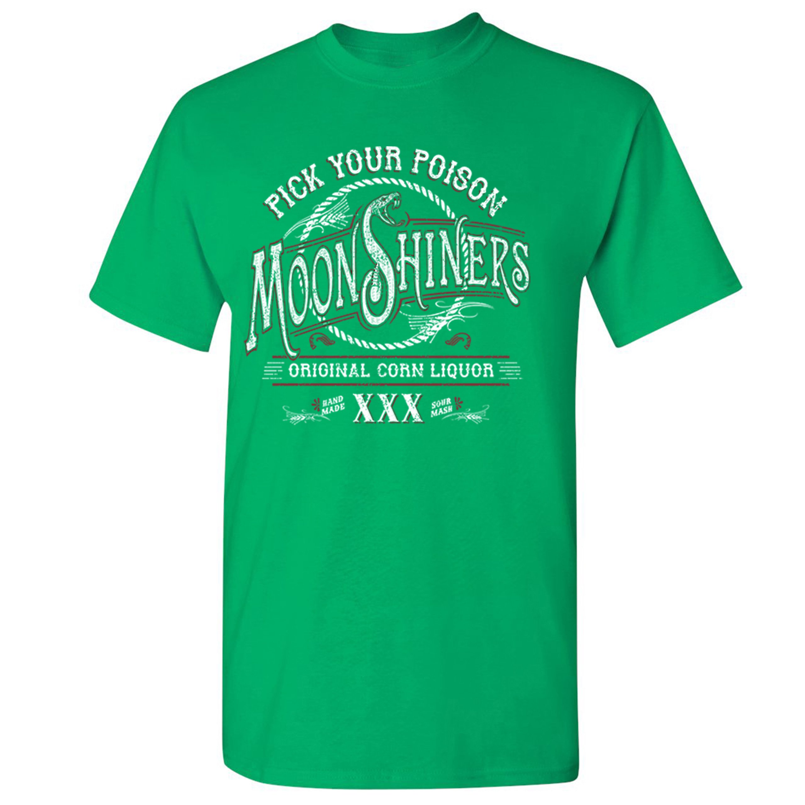 Pick Your Poison Moonshiners T-shirt Original Corn Liquor XXX Men's Tee - Picture 35 of 65