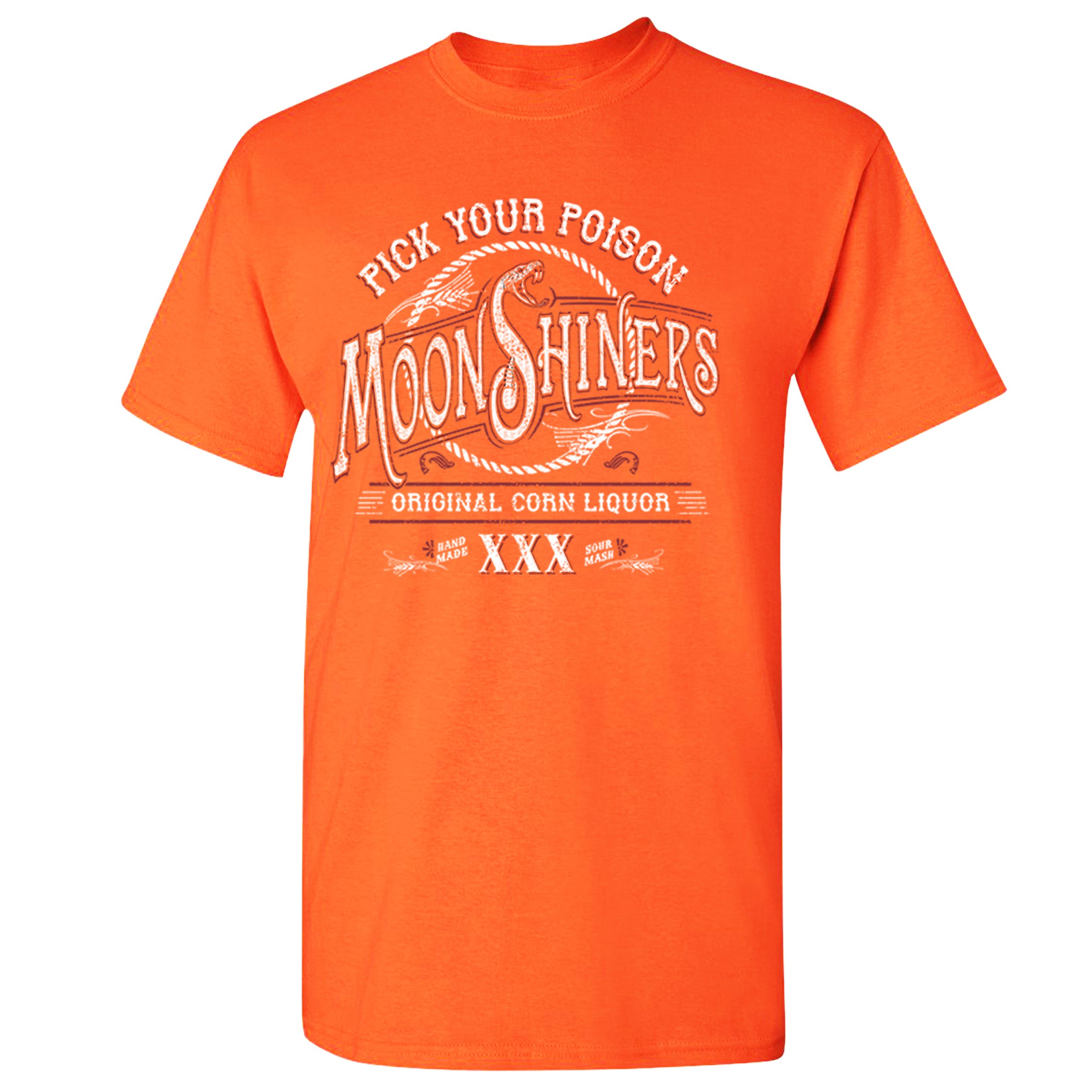Pick Your Poison Moonshiners T-shirt Original Corn Liquor XXX Men's Tee - Picture 11 of 65