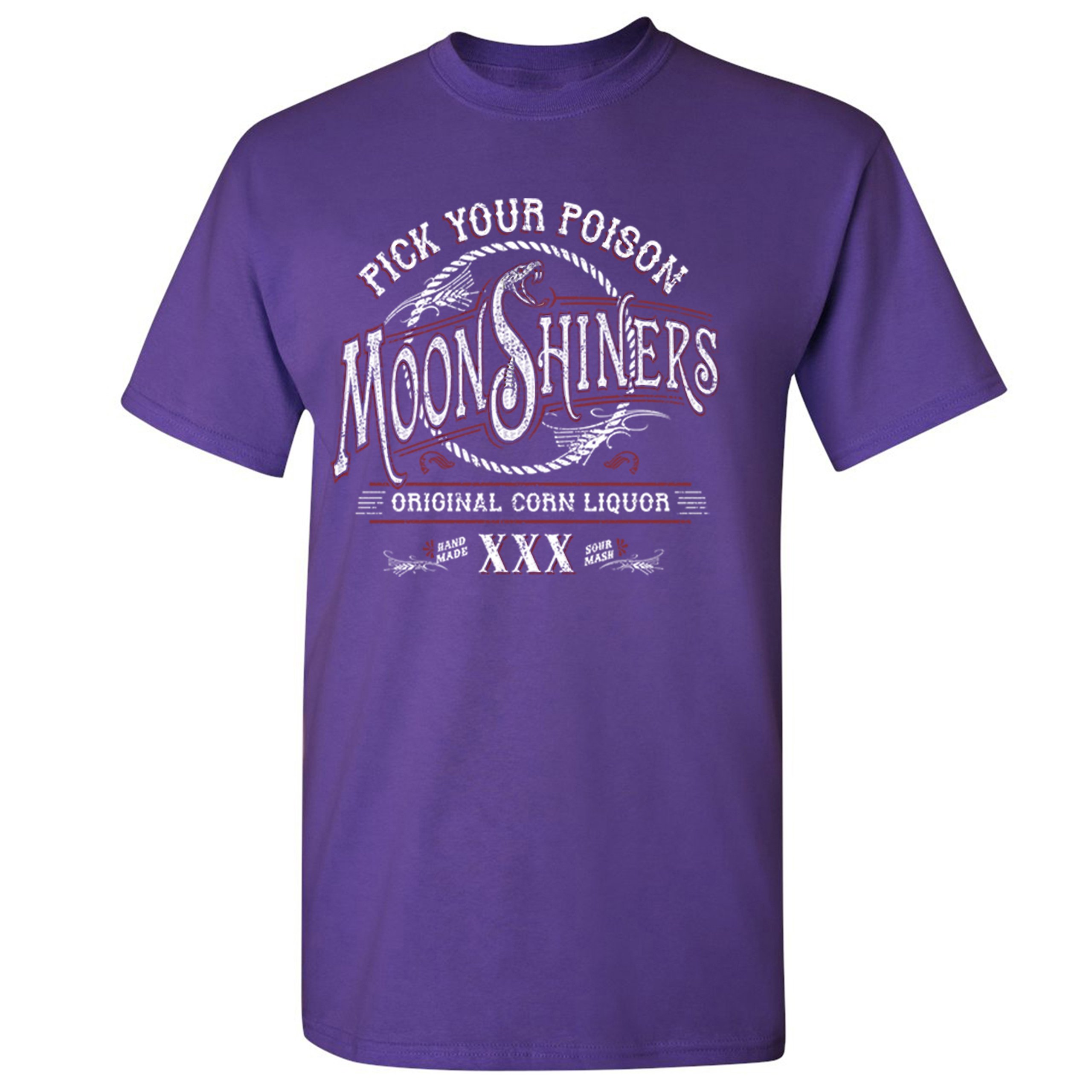 Pick Your Poison Moonshiners T-shirt Original Corn Liquor XXX Men's Tee - Picture 19 of 65