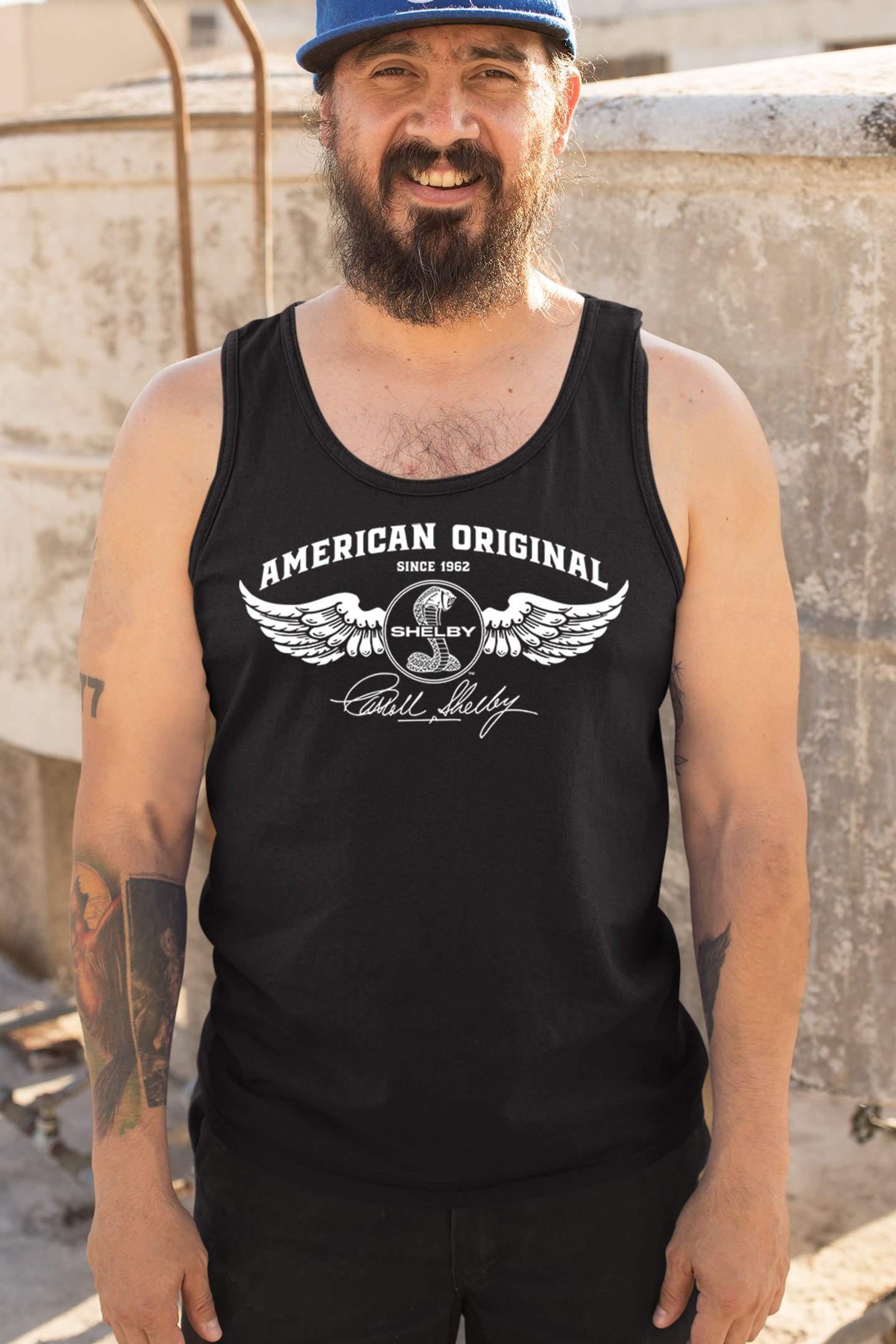 ALTRA Top da uomo originale americano Shelby dal 1962 Tank Top Cobra Wings Mustang GT originale