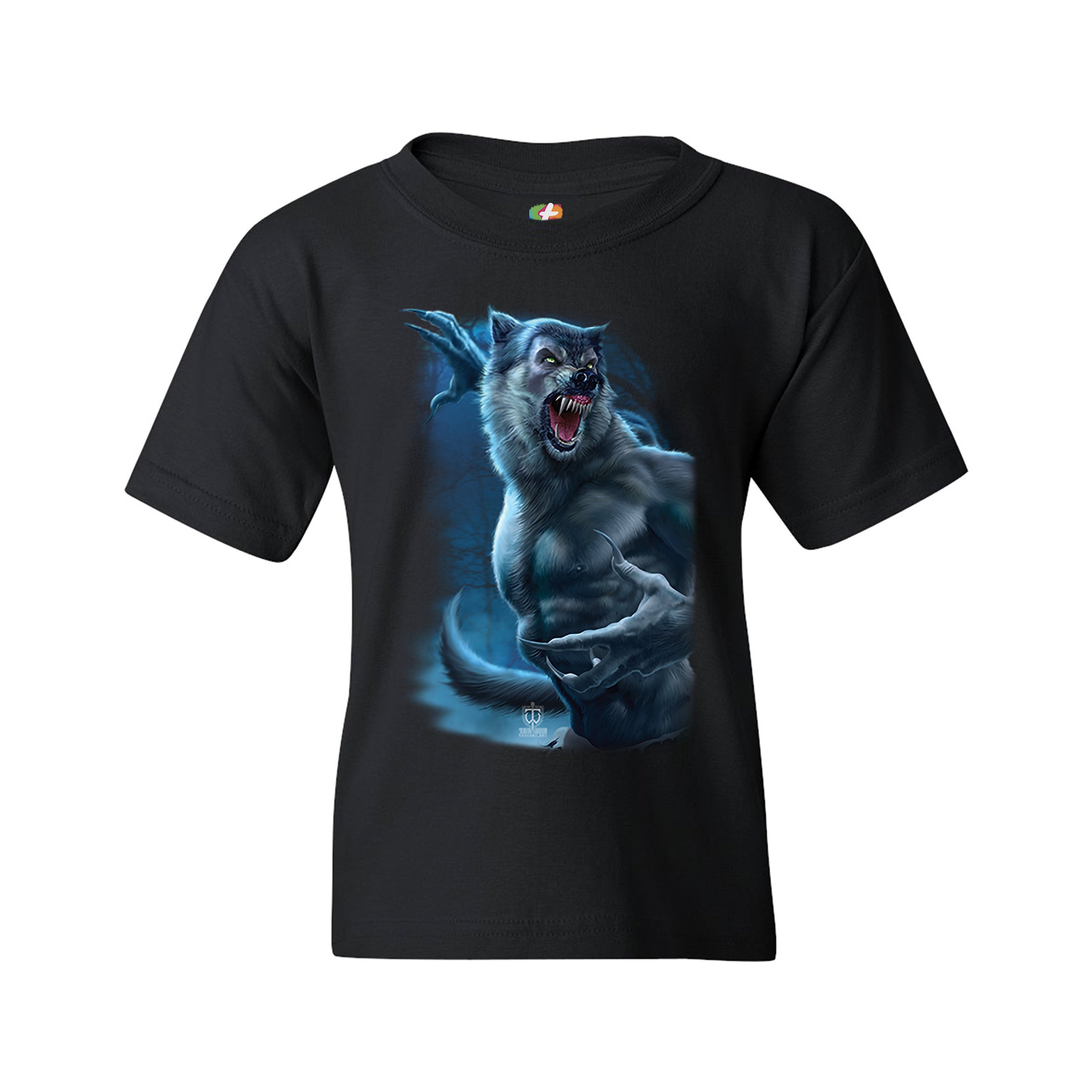 Roaring Werewolf Youth T-shirt Halloween Horror Scary Gothic Monster Kids - Picture 3 of 29