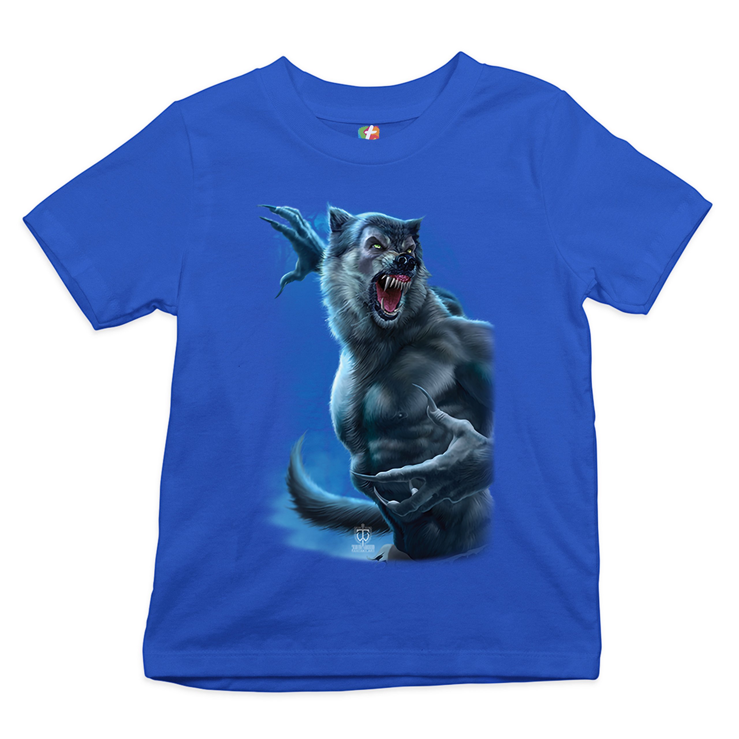Roaring Werewolf Youth T-shirt Halloween Horror Scary Gothic Monster Kids - Picture 22 of 29