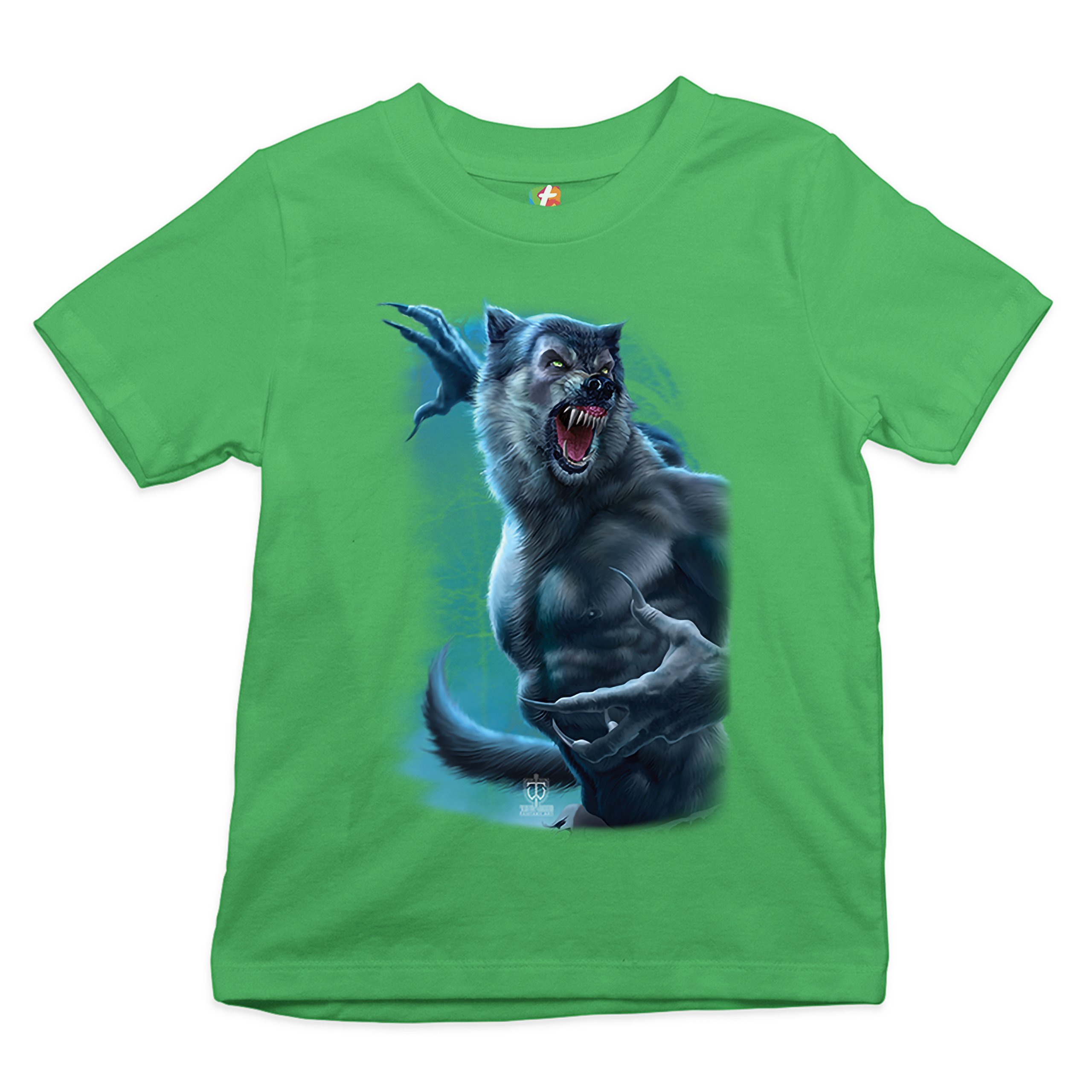 Roaring Werewolf Youth T-shirt Halloween Horror Scary Gothic Monster Kids - Picture 18 of 29