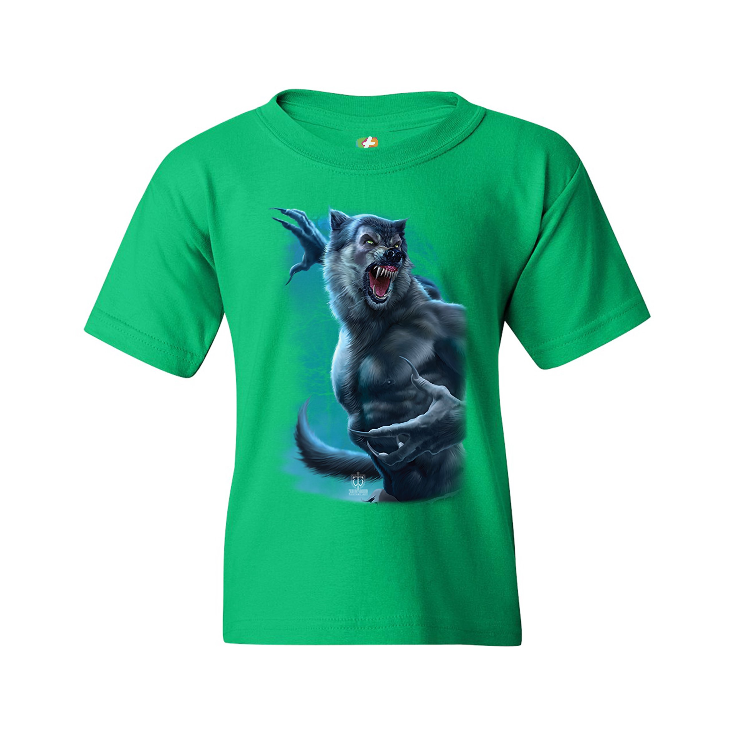 Roaring Werewolf Youth T-shirt Halloween Horror Scary Gothic Monster Kids - Picture 19 of 29