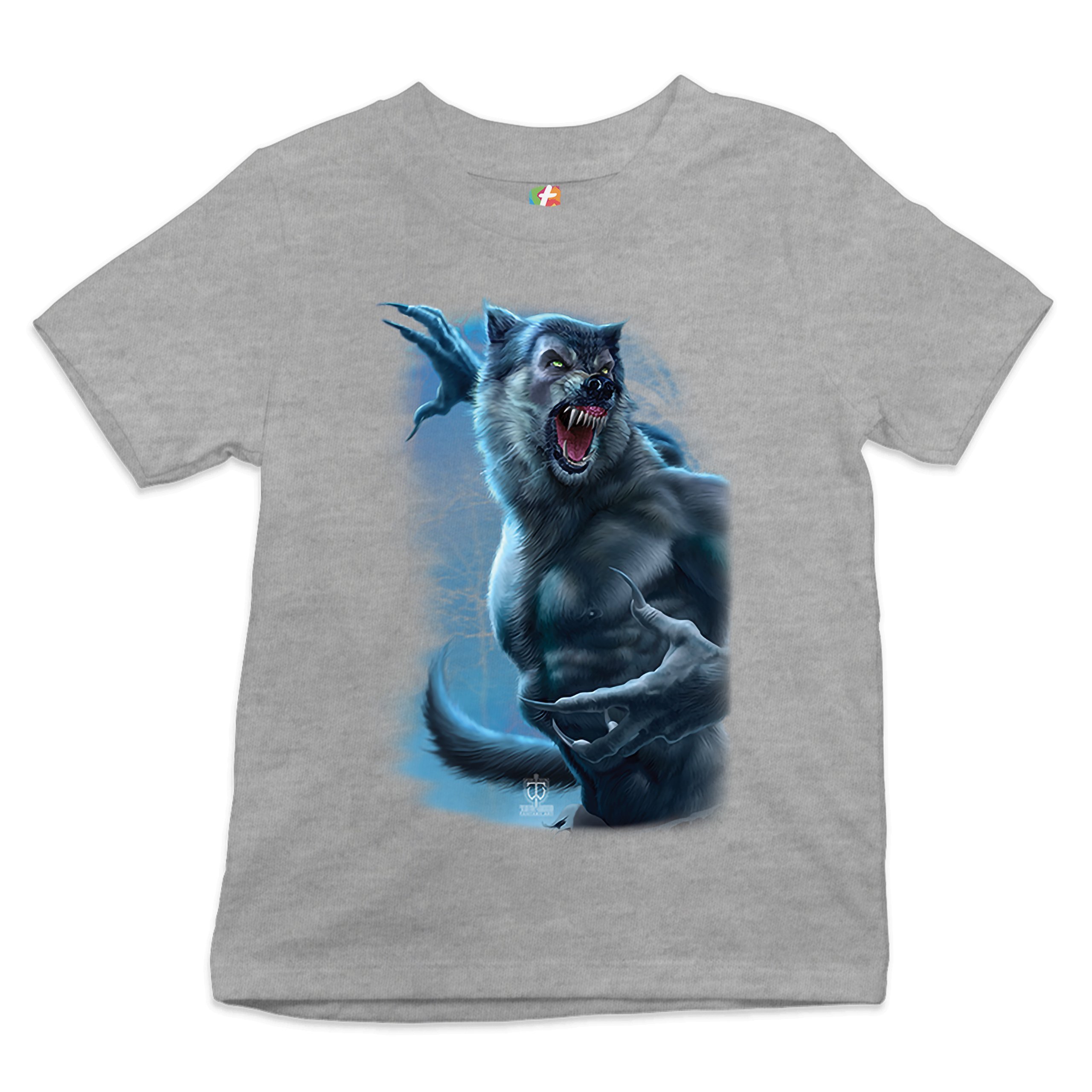 Roaring Werewolf Youth T-shirt Halloween Horror Scary Gothic Monster Kids - Picture 6 of 29