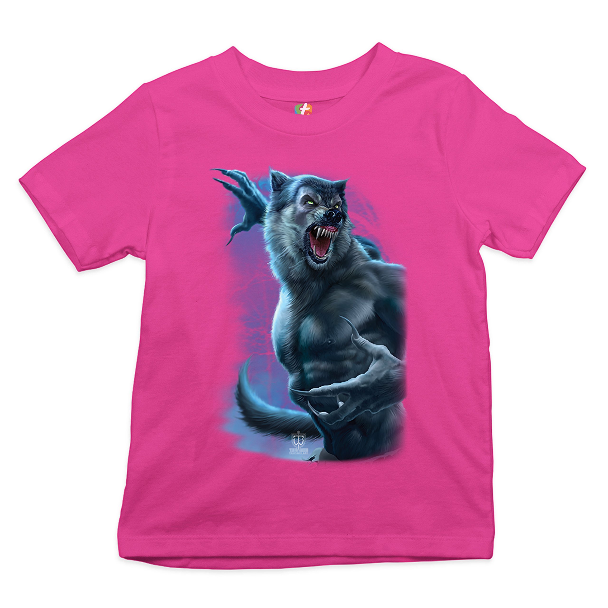 Roaring Werewolf Youth T-shirt Halloween Horror Scary Gothic Monster Kids - Picture 26 of 29