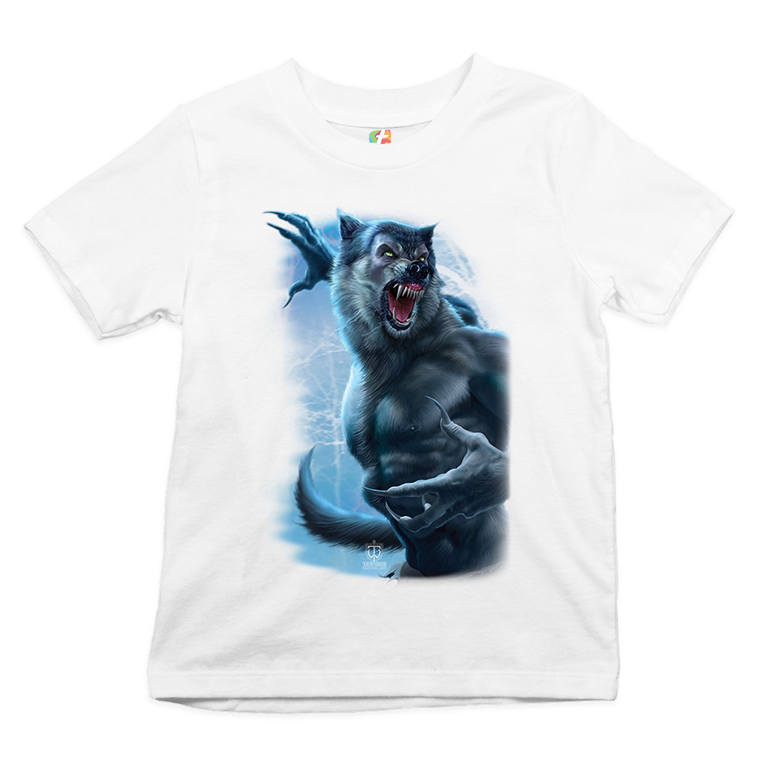 Roaring Werewolf Youth T-shirt Halloween Horror Scary Gothic Monster Kids - Picture 14 of 29
