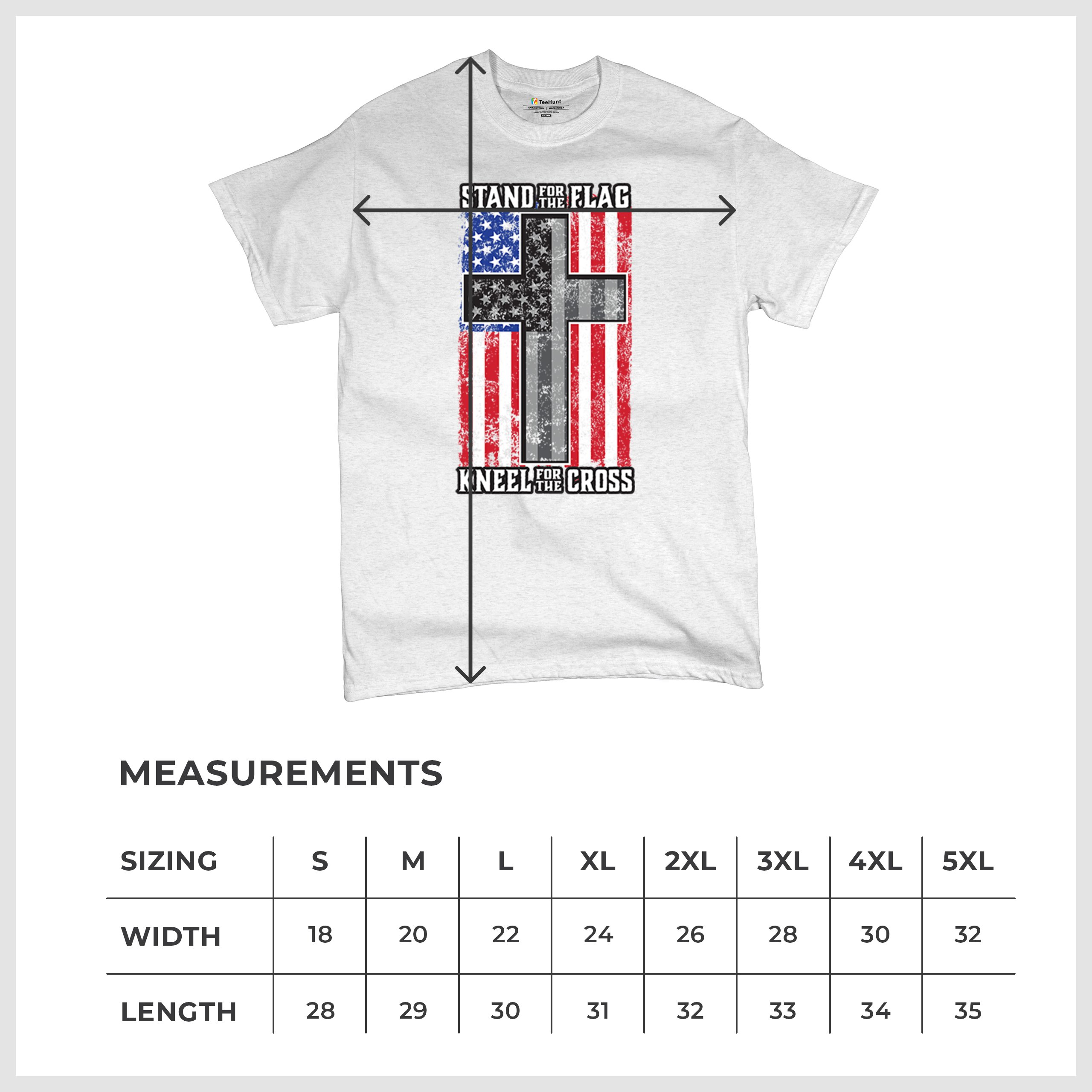 Stand for the Flag Kneel for the Cross T-shirt American Patriotic Men's Tee - Picture 71 of 113