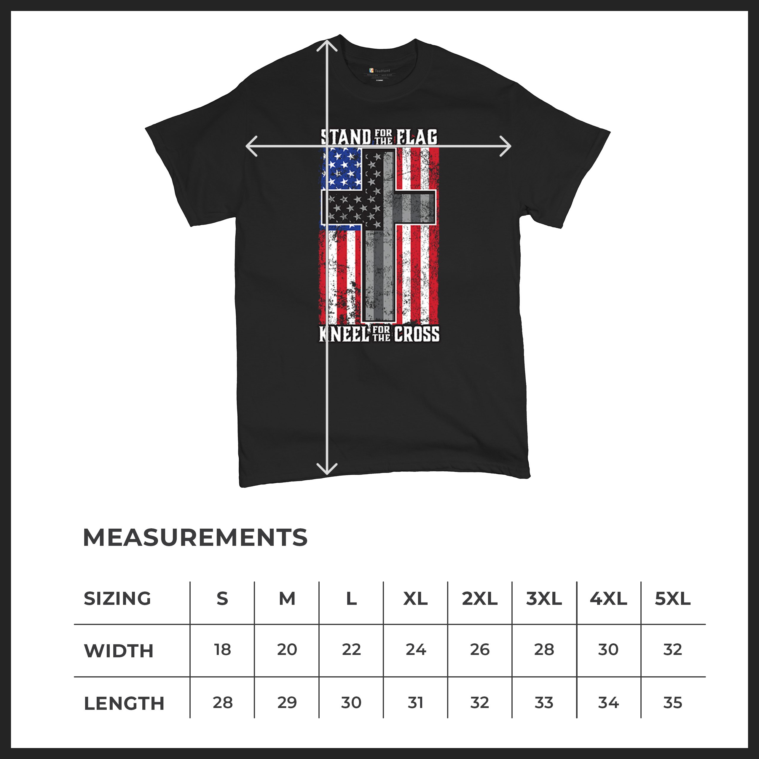 Stand for the Flag Kneel for the Cross T-shirt American Patriotic Men's Tee - Picture 8 of 113