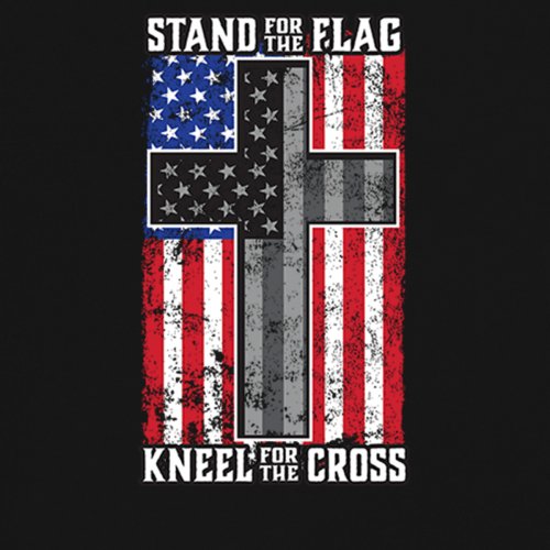 Stand for the Flag Kneel for the Cross T-shirt American Patriotic Men's Tee - Picture 4 of 113