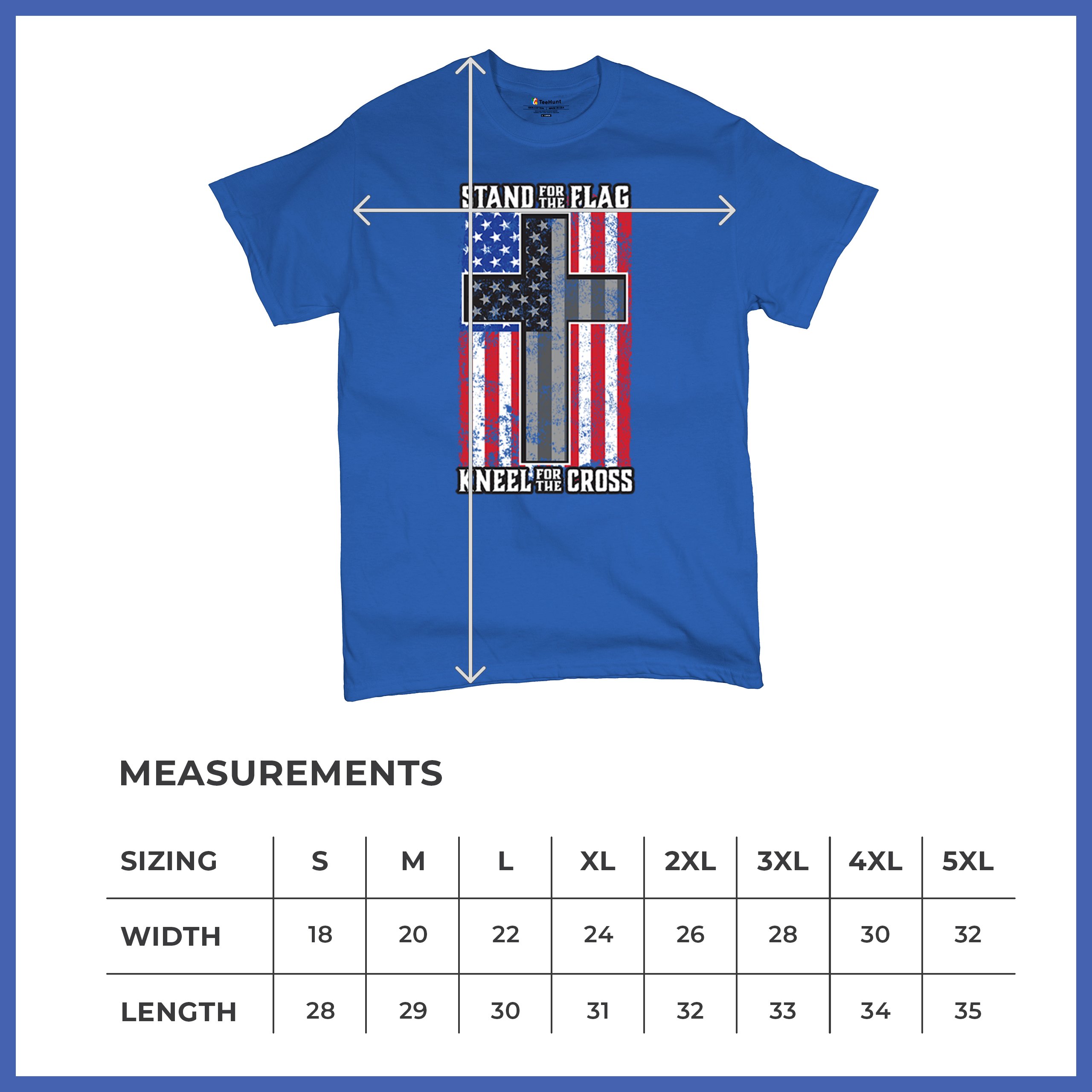 Stand for the Flag Kneel for the Cross T-shirt American Patriotic Men's Tee - Picture 106 of 113