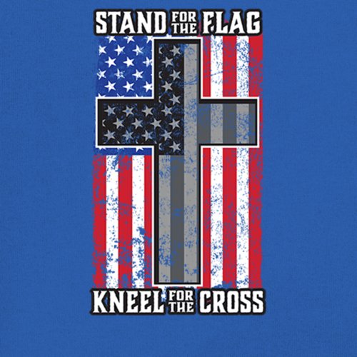 Stand for the Flag Kneel for the Cross T-shirt American Patriotic Men's Tee - Picture 102 of 113