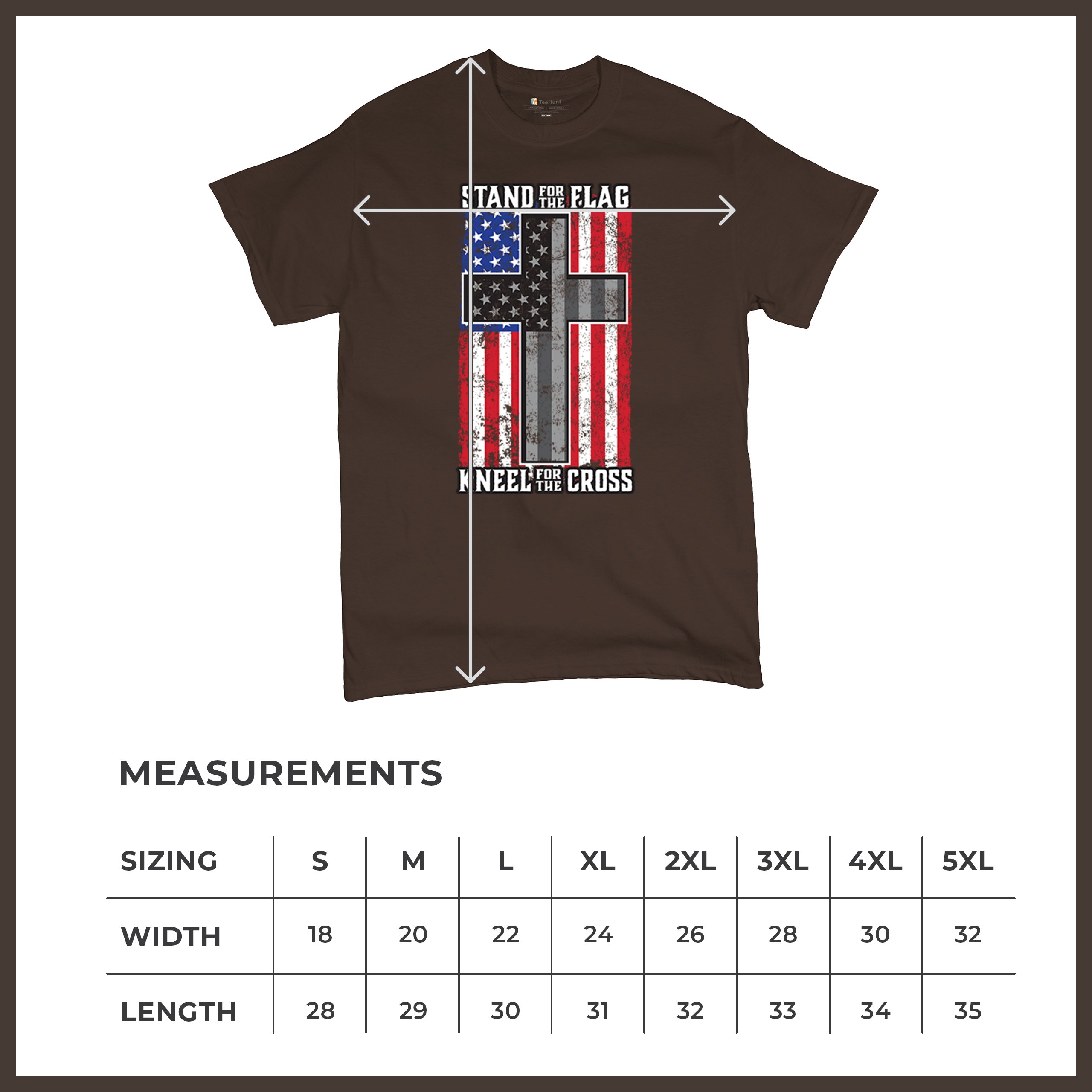 Stand for the Flag Kneel for the Cross T-shirt American Patriotic Men's Tee - Picture 78 of 113