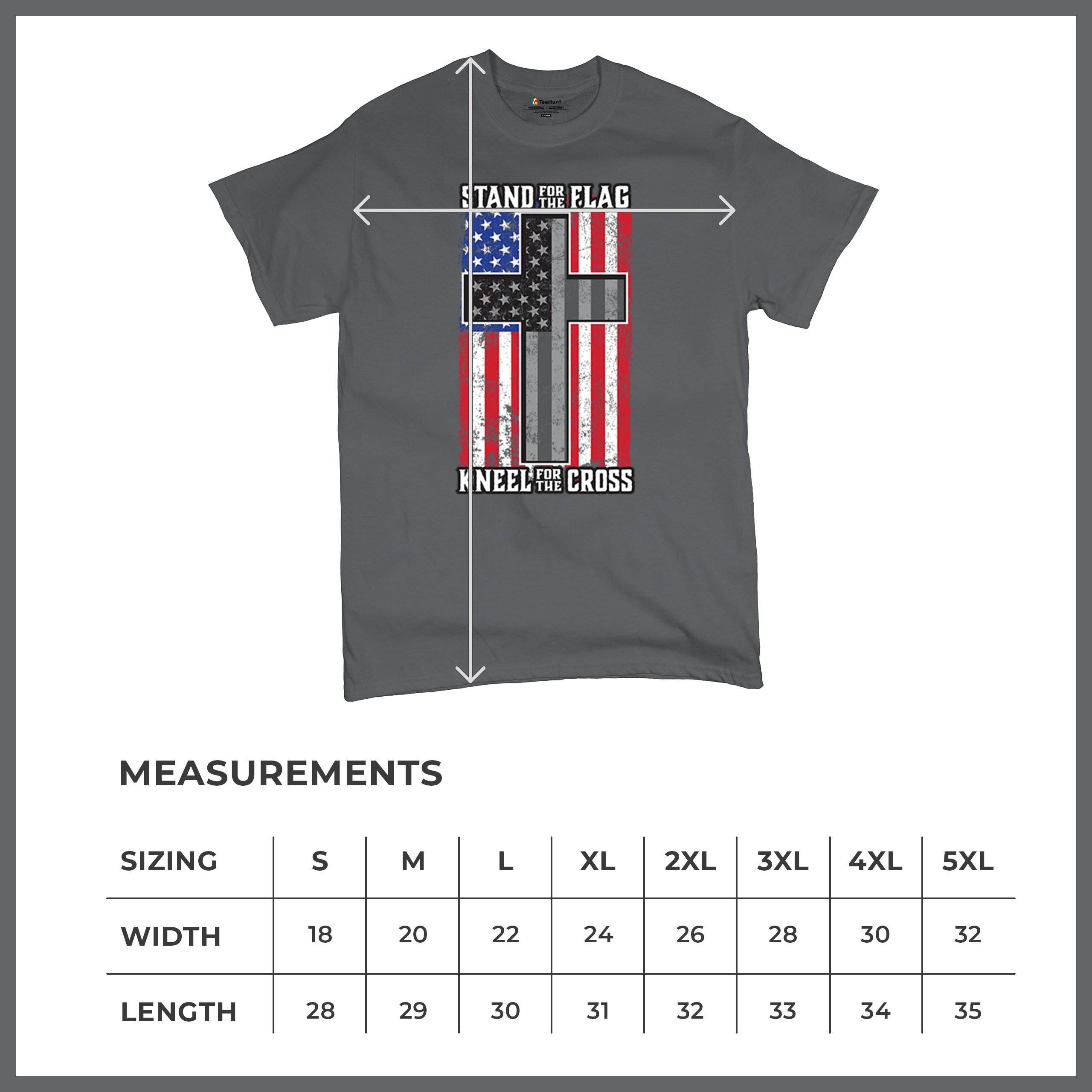 Stand for the Flag Kneel for the Cross T-shirt American Patriotic Men's Tee - Picture 85 of 113