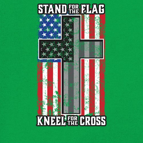 Stand for the Flag Kneel for the Cross T-shirt American Patriotic Men's Tee - Picture 60 of 113