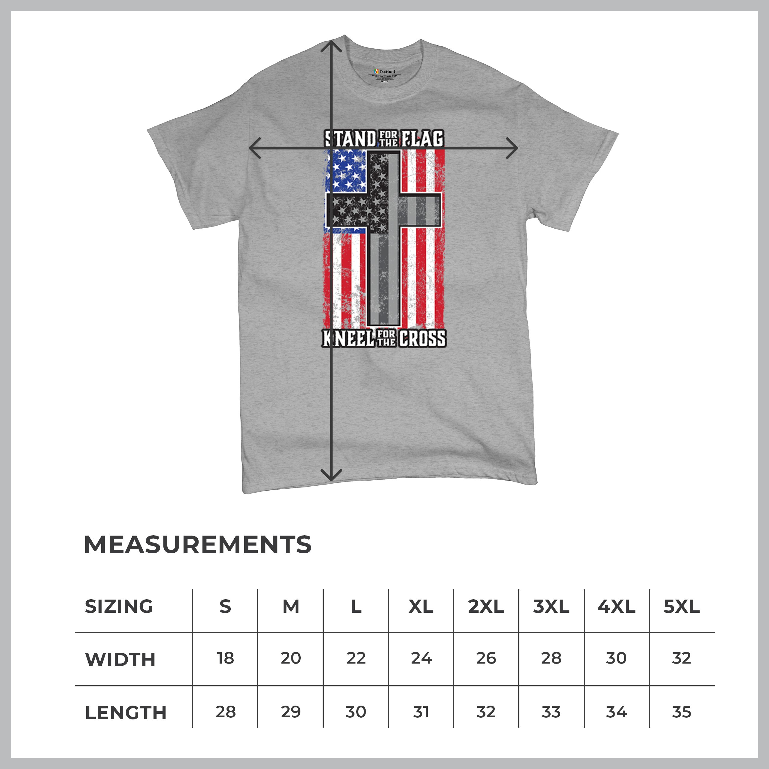 Stand for the Flag Kneel for the Cross T-shirt American Patriotic Men's Tee - Picture 15 of 113