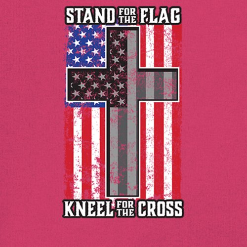 Stand for the Flag Kneel for the Cross T-shirt American Patriotic Men's Tee - Picture 25 of 113