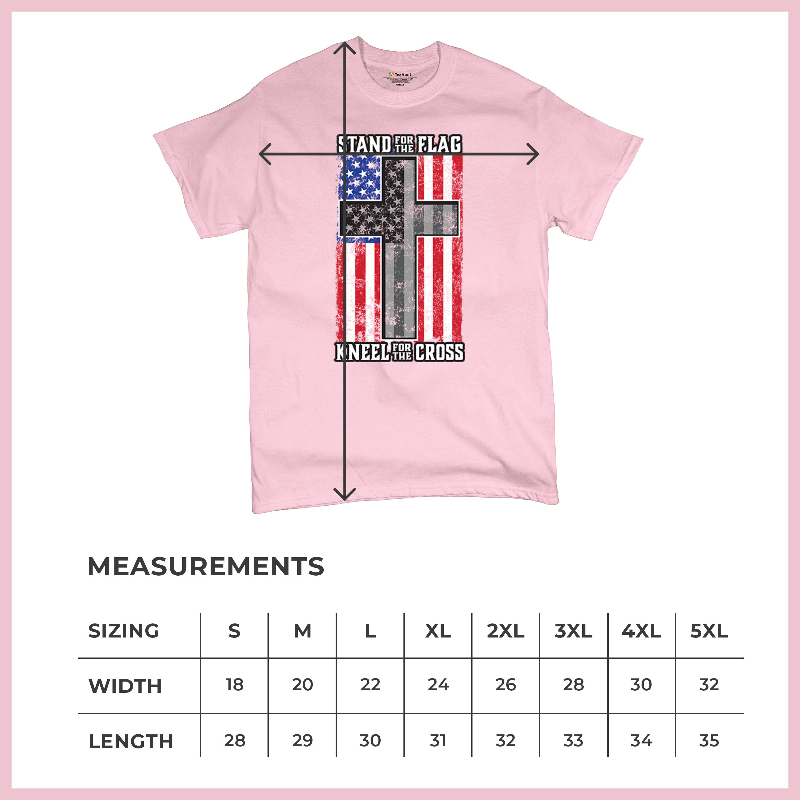 Stand for the Flag Kneel for the Cross T-shirt American Patriotic Men's Tee - Picture 92 of 113